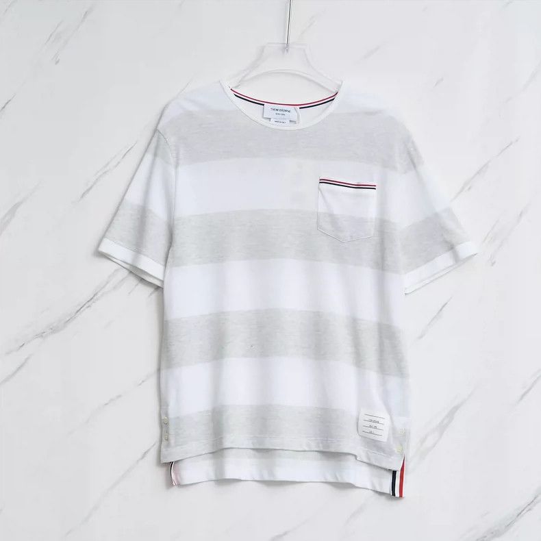 Thom Browne Thom Browne size3 Striped T-shirt Size US L / EU 52-54 / 3 - 1 Thumbnail