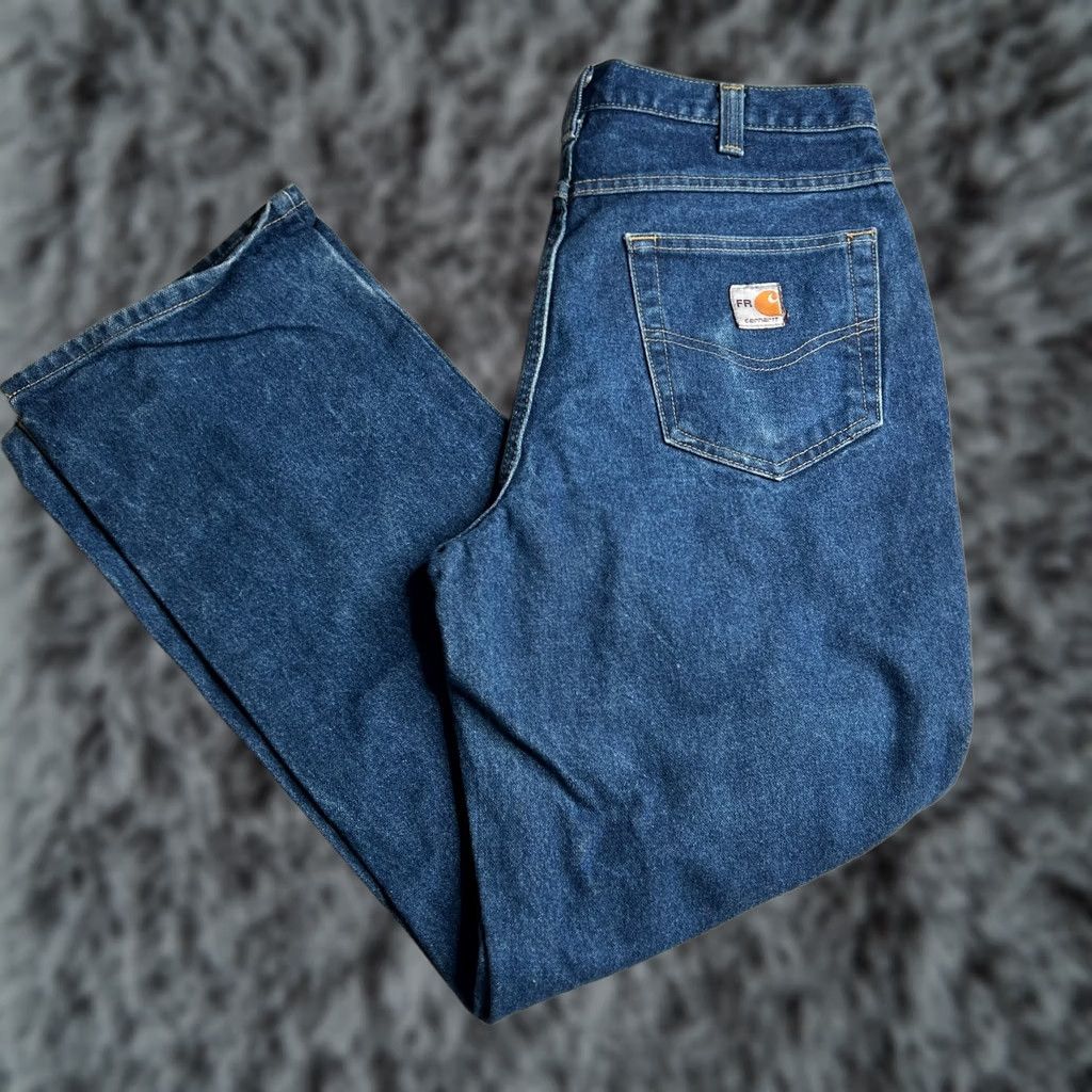 Carhartt Carhartt FR Flame Resistant Denim Jeans Blue Workwear 34x30 Size US 34 / EU 50 - 1 Thumbnail