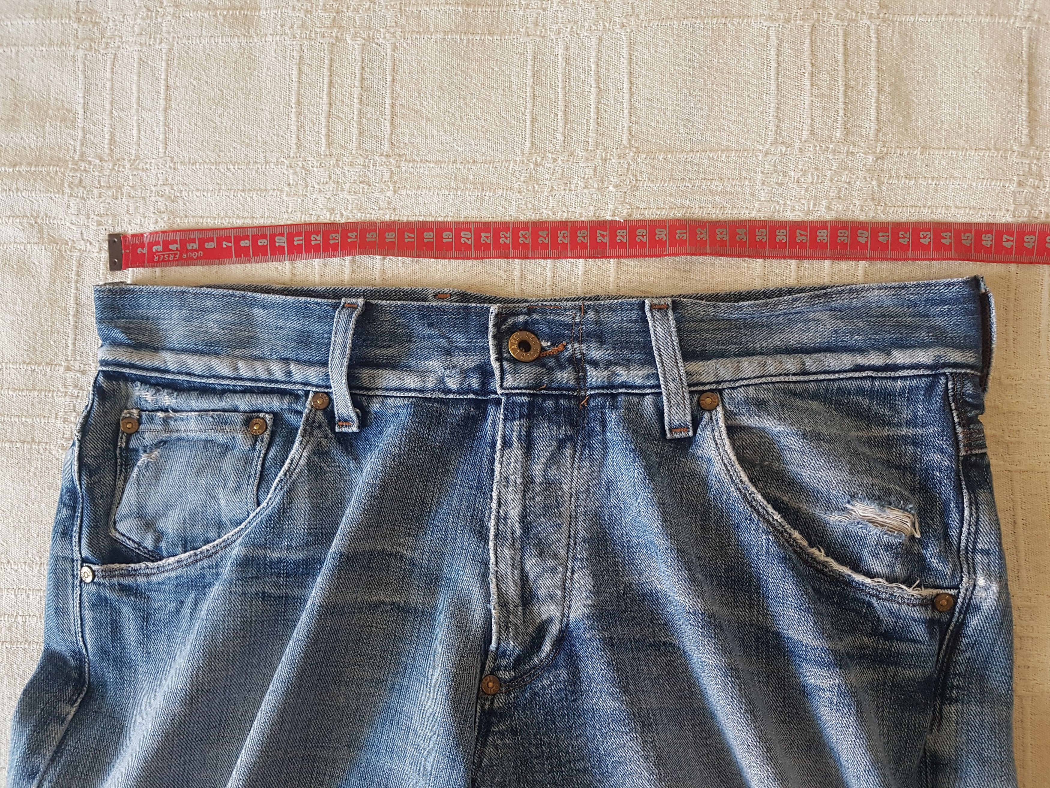 Lee Gold Label 101B Cinch Back Half Selvedge Cowboy Jeans Buckle Size US 32 / EU 48 - 15 Thumbnail
