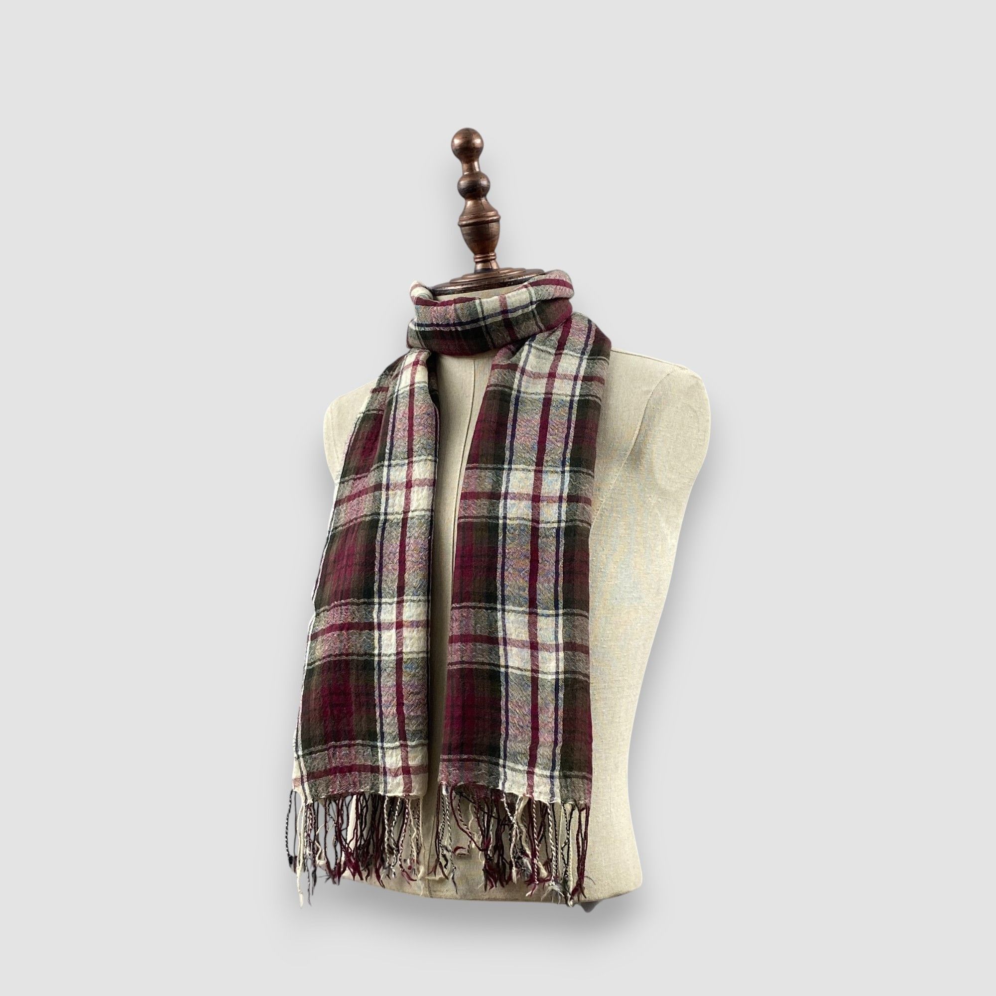 Japanese Brand Vintage Glen Prince Scarf Muffler Wool Shawl Wraps Scarves Size ONE SIZE - 1 Thumbnail