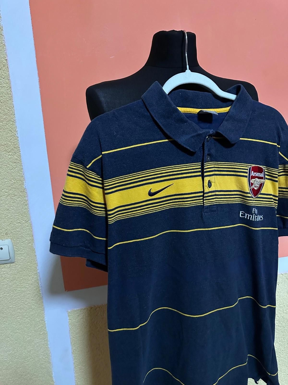 Nike Vtg Y2K Nike Arsenal Fly Emirates Polo Shirt Large Soccer Size US XL / EU 56 / 4 - 2 Thumbnail