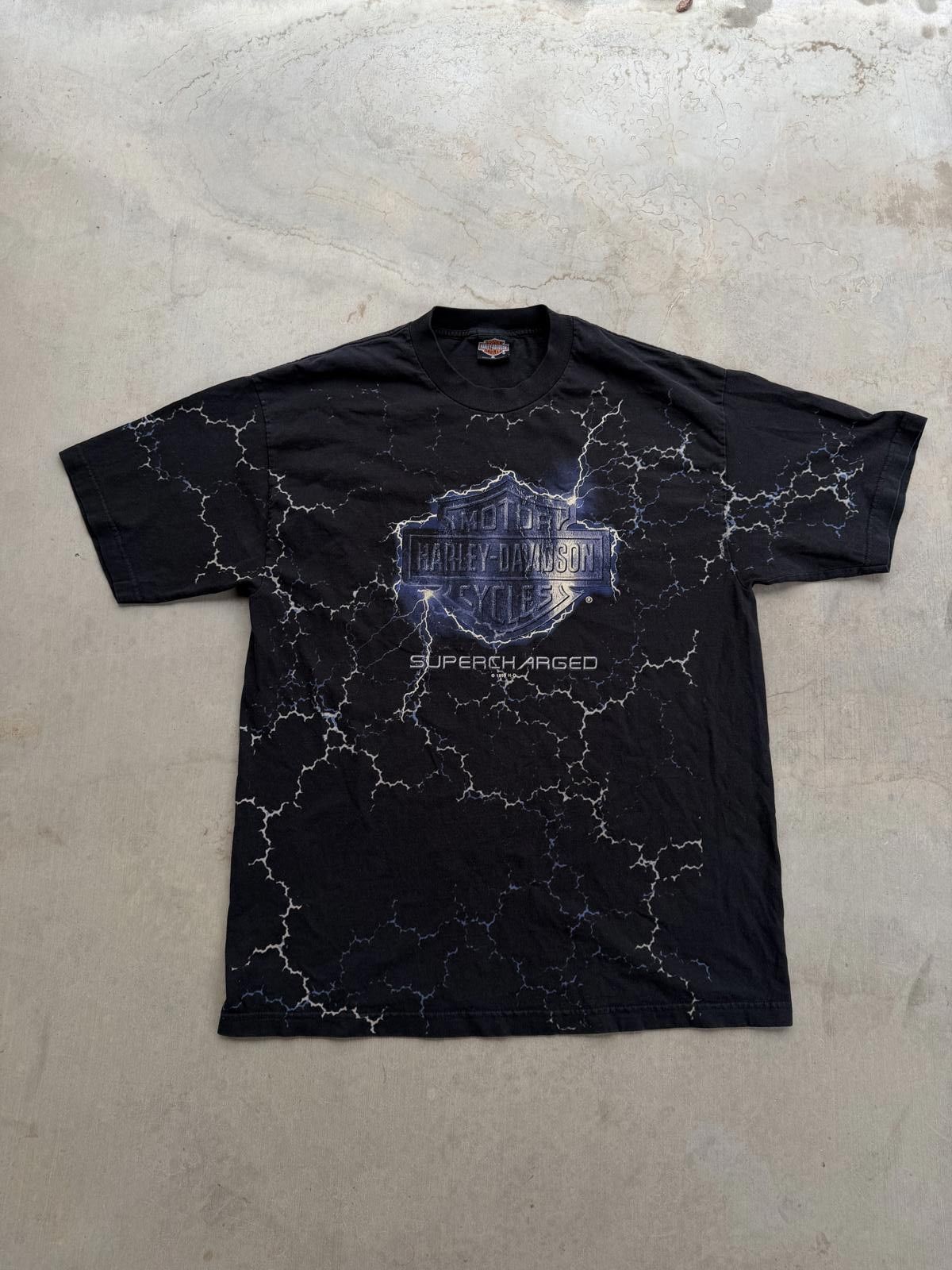 Harley Davidson Vintage 1999 Harley Davidson Lightning AOP Tee XL Rare Size US XL / EU 56 / 4 - 1 Thumbnail