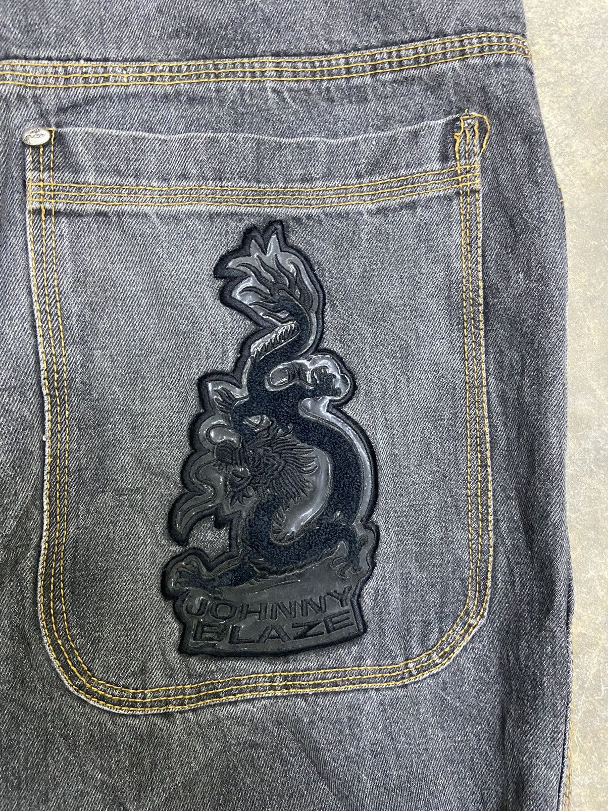 JNCO 🔥 Y2k Johnny Blaze baggy pants big logo distressed Size US 36 / EU 52 - 6 Thumbnail