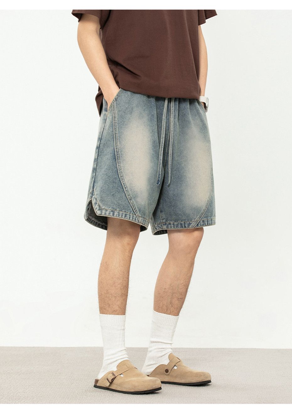 Japanese Brand × Vintage Loose Denim Short Blue Jeans Size US 33 - 3 Thumbnail