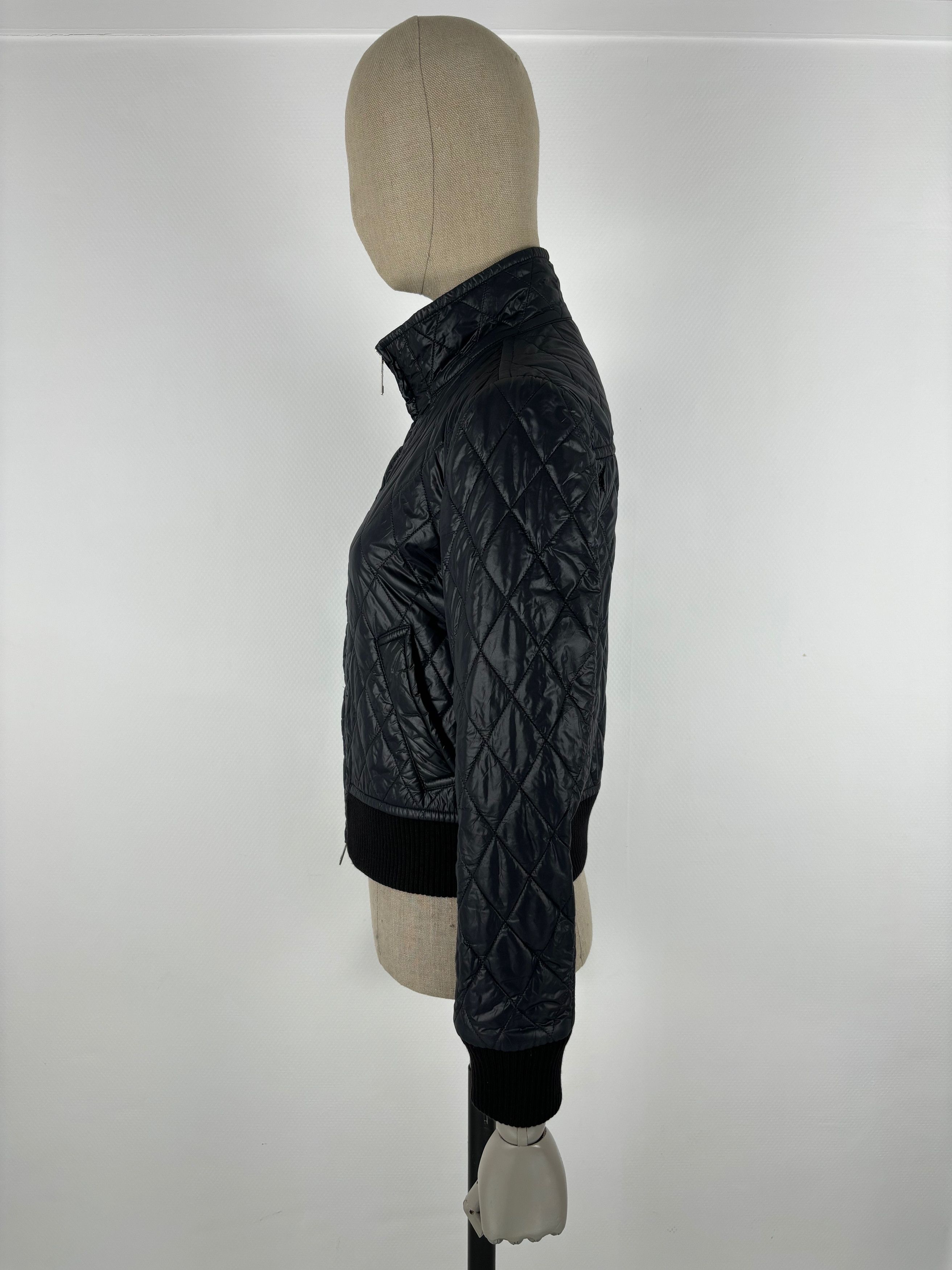 Burberry London Nova Check Biker Ribbed Cuffs Quilted Jacket Full-Zip Bomber Size M / US 6-8 / IT 42-44 - 5 Thumbnail