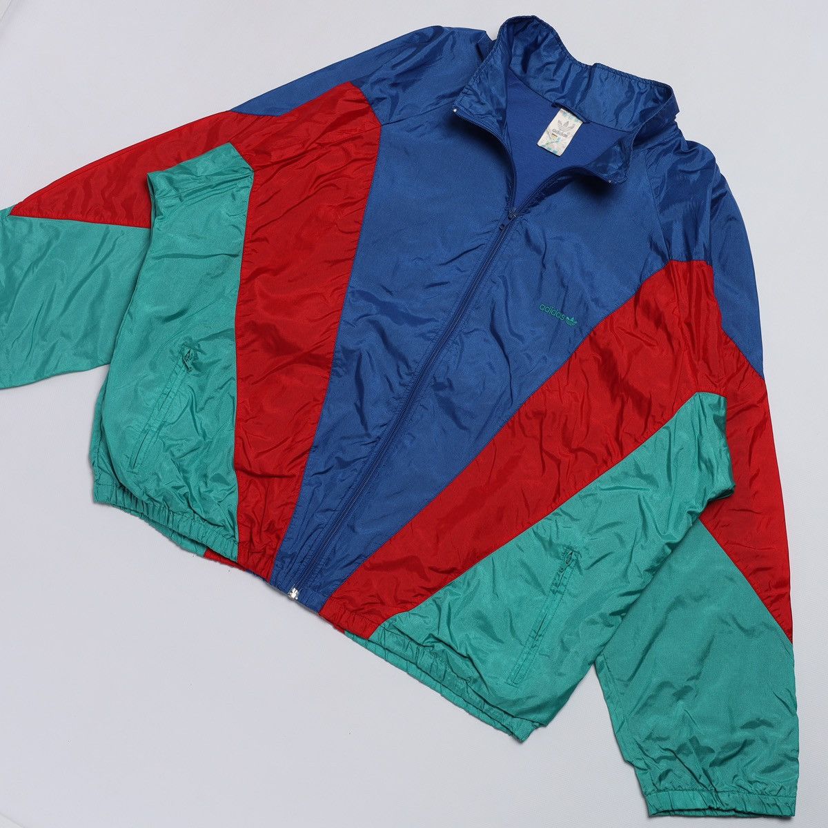 Adidas Vintage Adidas Zip Track Top Jacket Red Green Blue 90s Size US L / EU 52-54 / 3 - 2 Thumbnail
