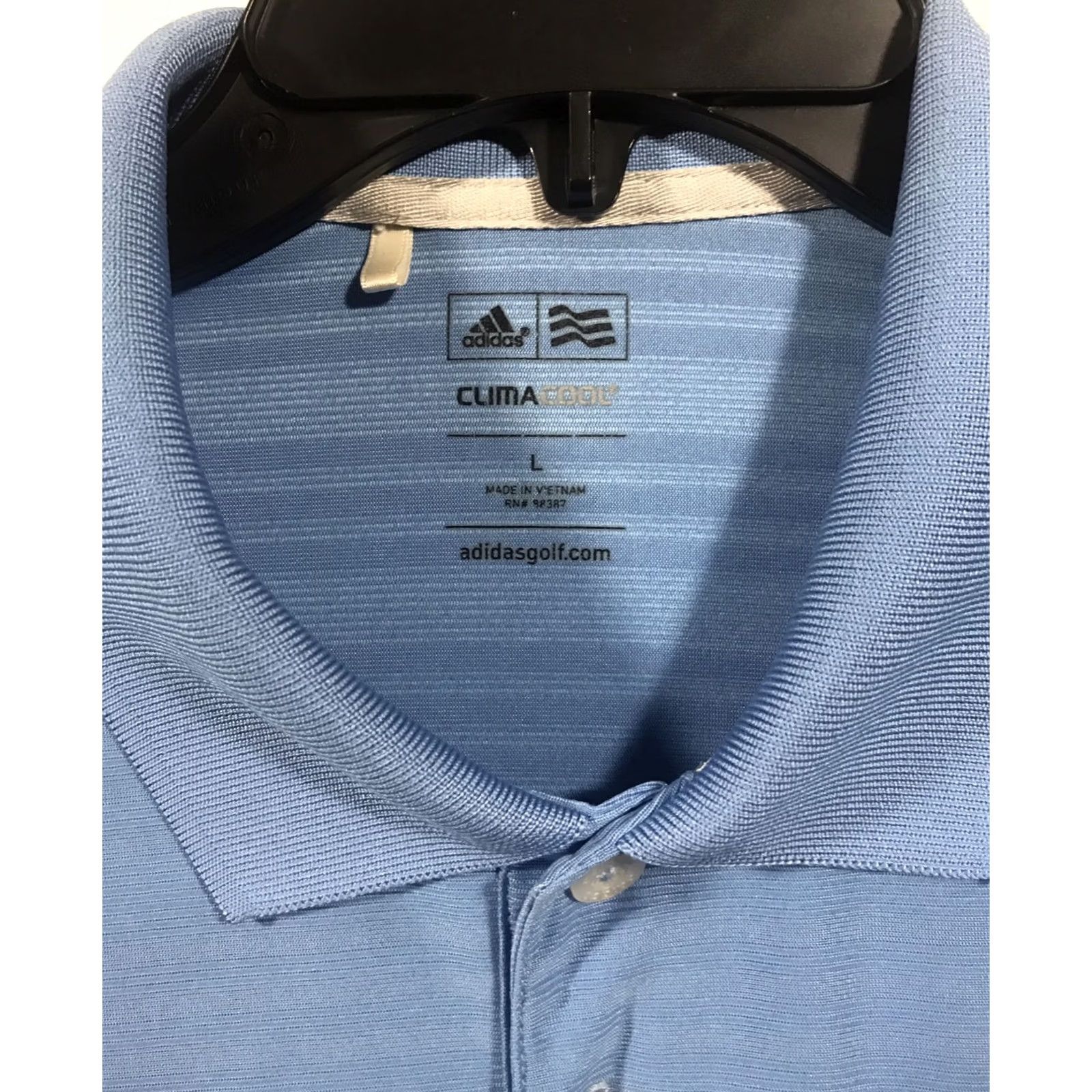Adidas adidas Clima Cool Dri-Fit Golf Polo Short Sleeve Shirt Blue Size L Regular Men's Polo Shirt Size US L / EU 52-54 / 3 - 3 Thumbnail
