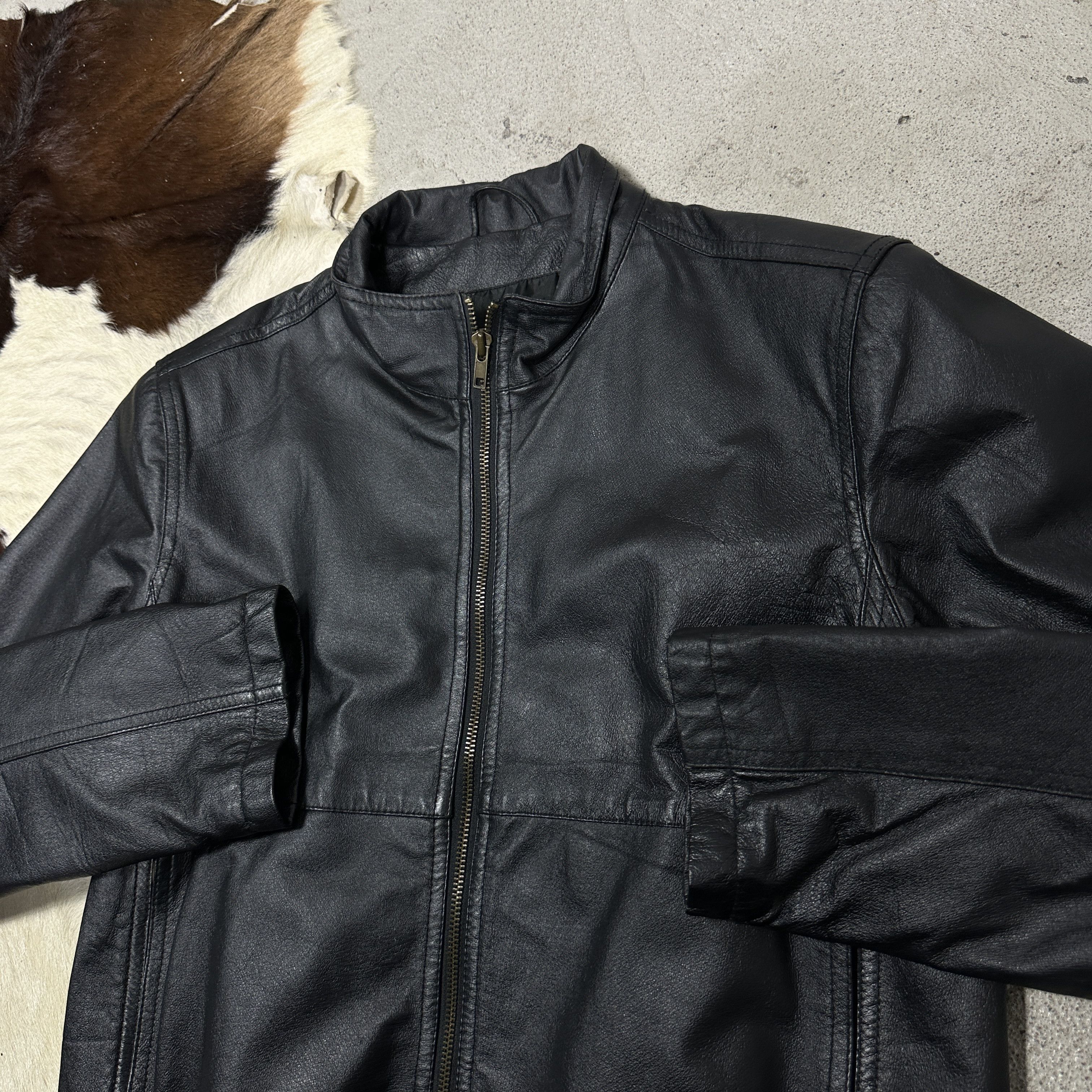 Vintage Vintage Leather Biker Moto Grunge Cropped Jacket 00s Size US M / EU 48-50 / 2 - 3 Thumbnail