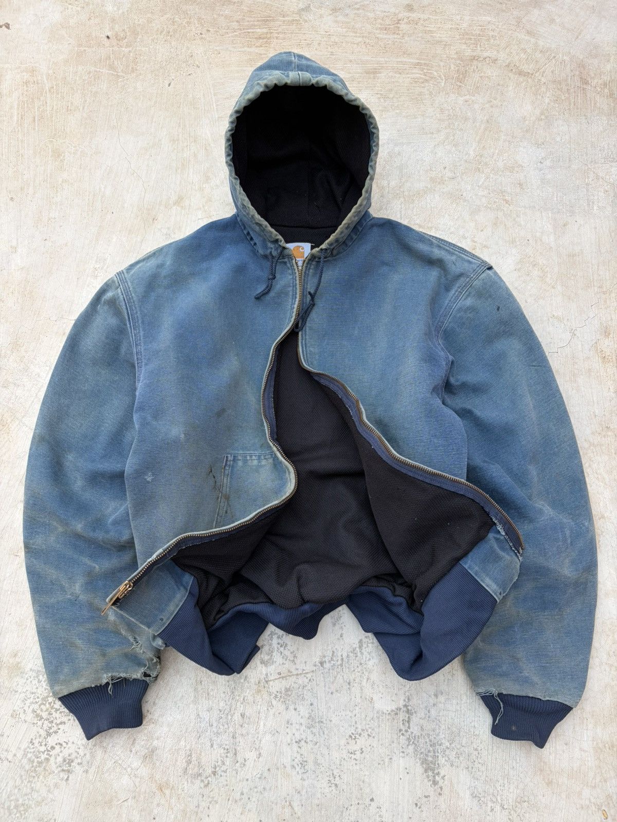 Carhartt Vintage 1999 Sunfaded Carhartt Active Hooded Jacket Size US XL / EU 56 / 4 - 5 Thumbnail
