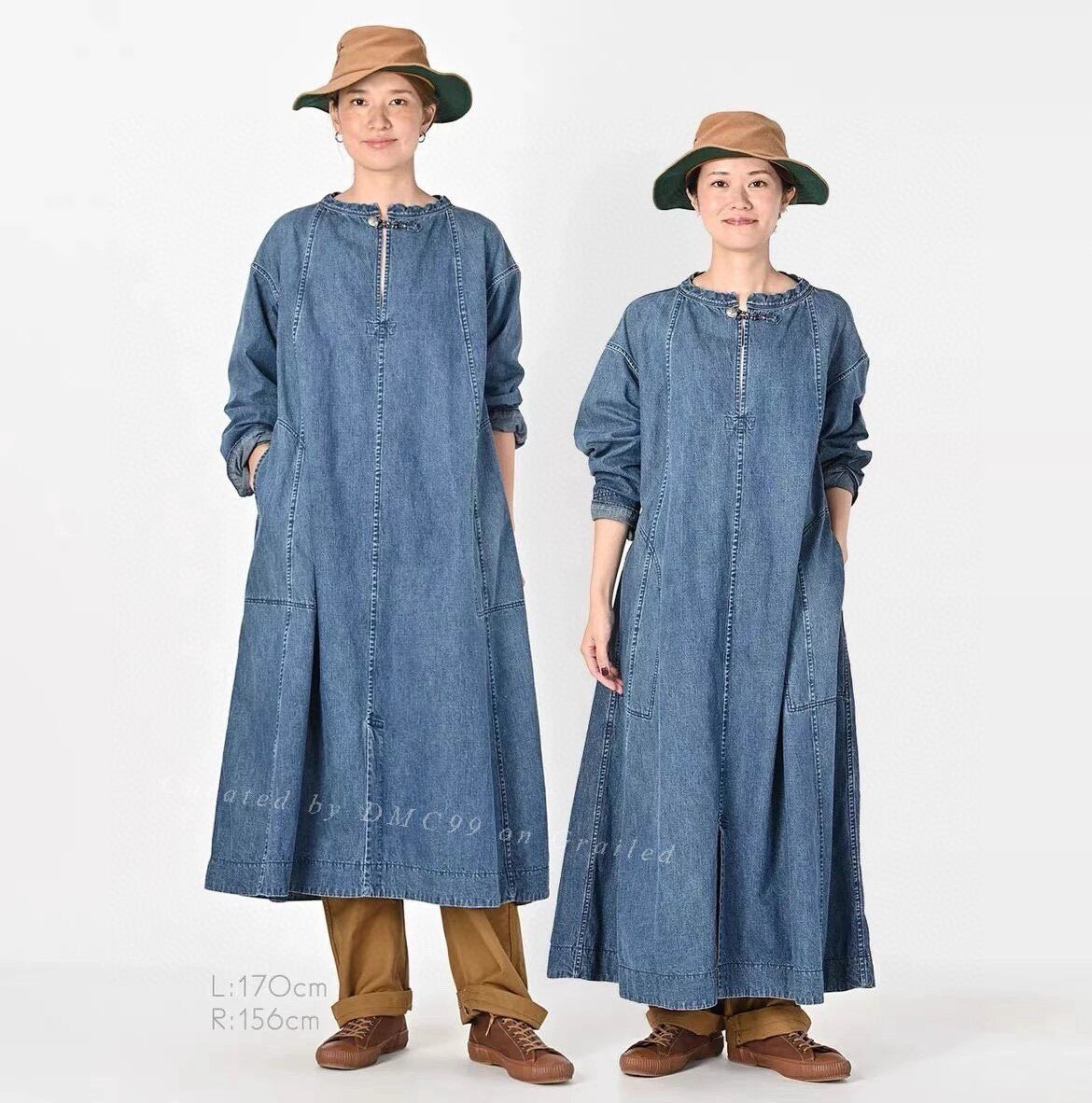 45rpm 45R Denim Long Dress Size M / US 6-8 / IT 42-44 - 1 Thumbnail