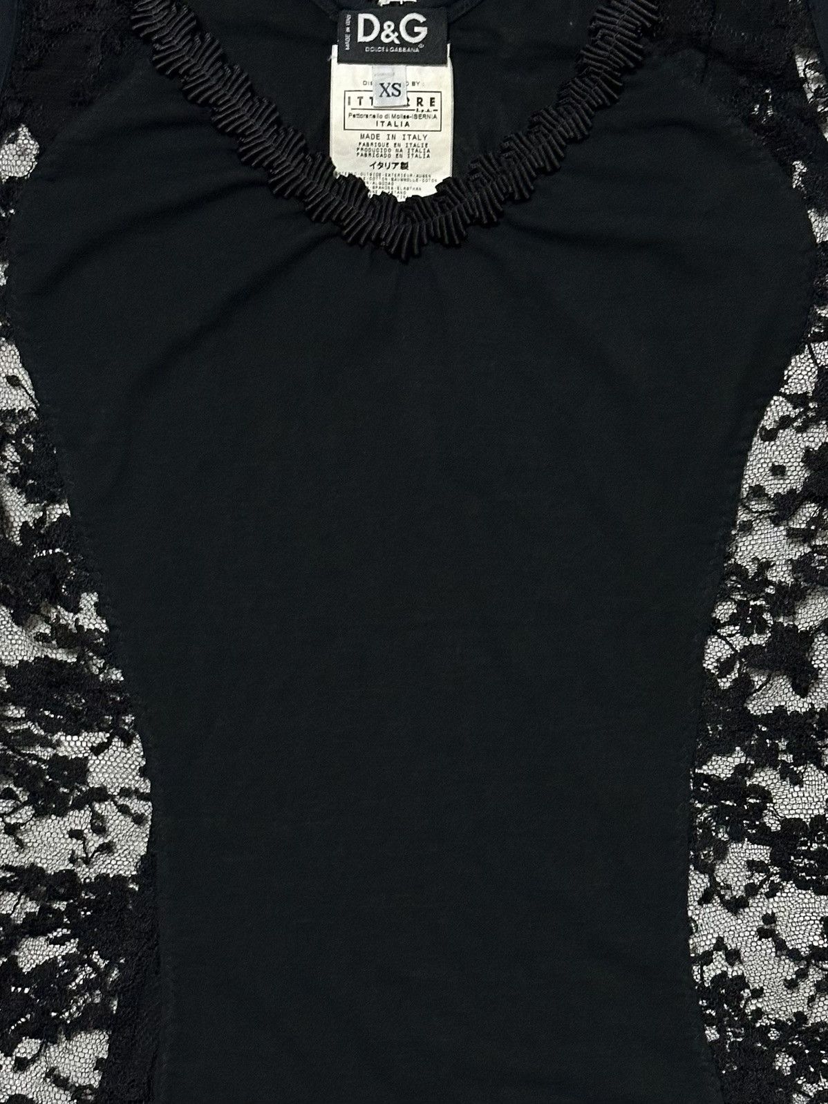 Dolce & Gabbana D&G Side Lace Detail Tank Top Size XS / US 0-2 / IT 36-38 - 3 Thumbnail