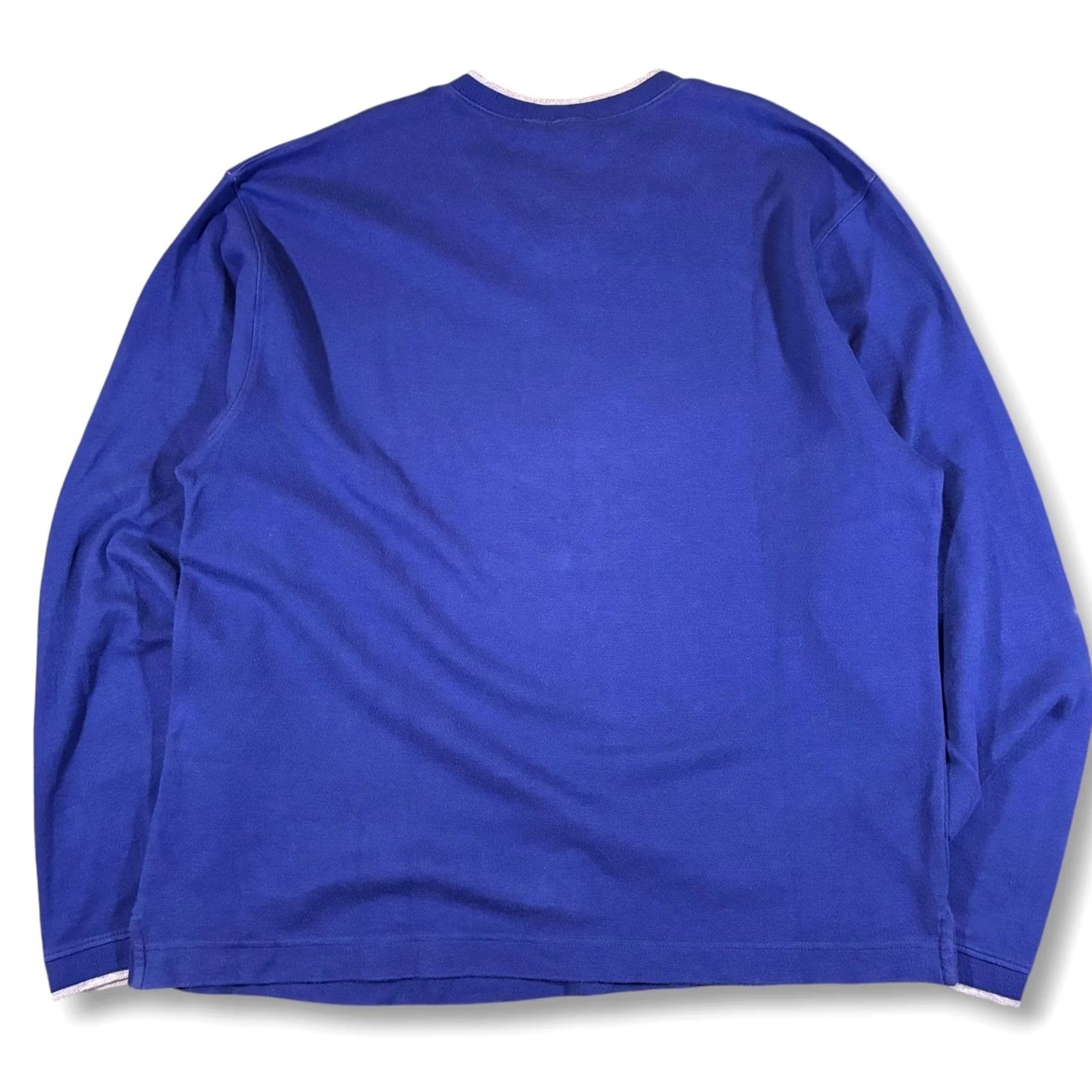 Gap Gap Vintage Y2K Royal Blue V Neck Long Sleeve Sweatshirt Top Mens M Size US M / EU 48-50 / 2 - 2 Thumbnail