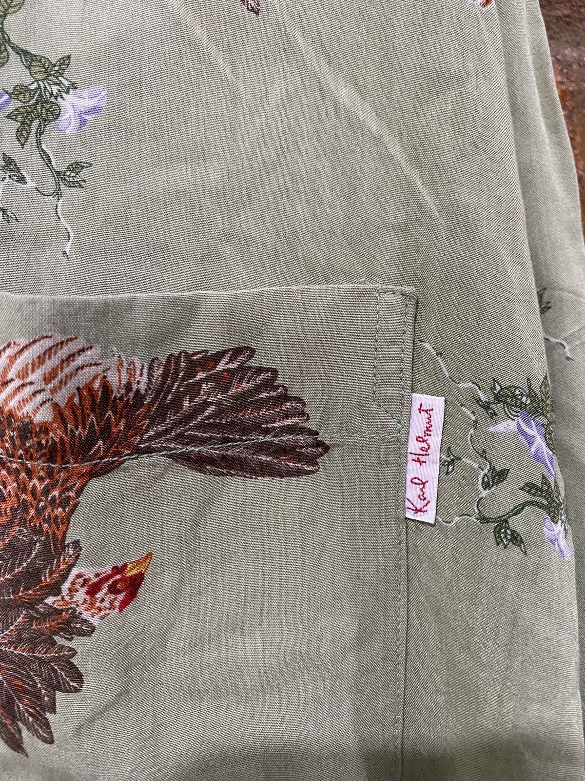 Yoshiyuki Konishi 1990s 🔥SAMPLE Karl Helmut Rooster Rayon button up Size XL / US 12-14 / IT 48-50 - 8 Thumbnail