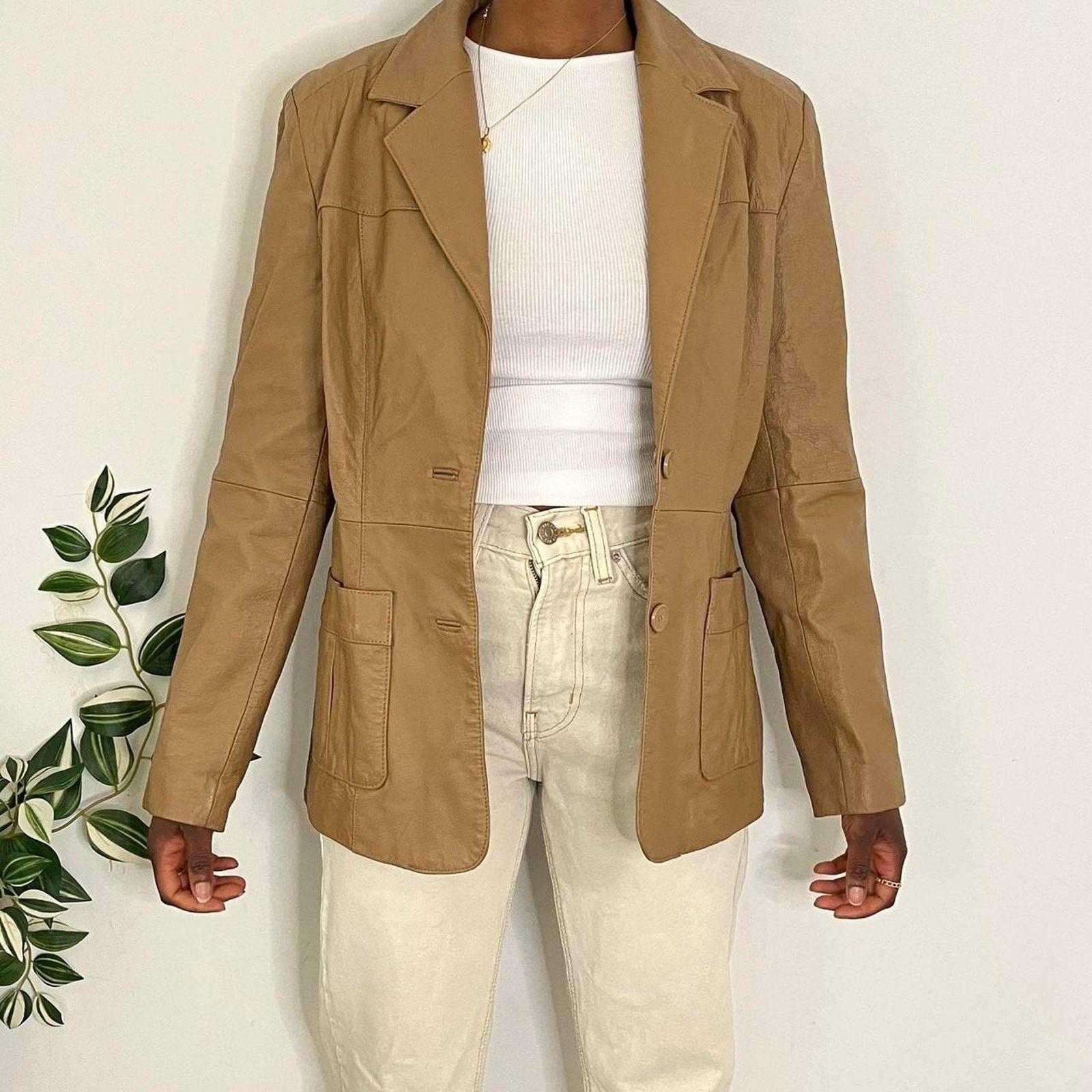 Other Vintage butter leather jacket Size M / US 6-8 / IT 42-44 - 1 Thumbnail