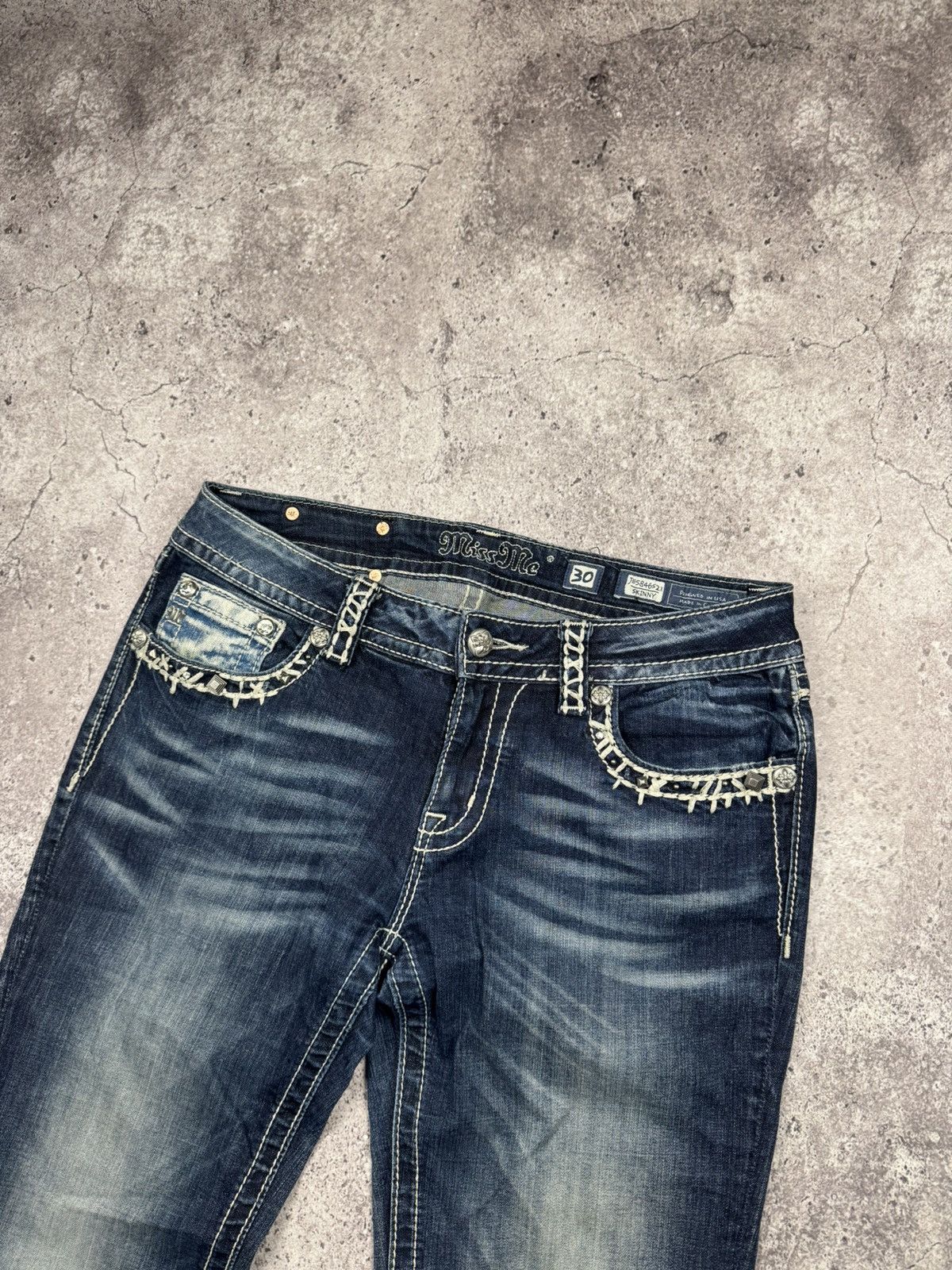 Miss Me Crazy Vintage Y2K Affliction Style Miss Me Jeans Japan denim Size 30" / US 8 / IT 44 - 6 Thumbnail