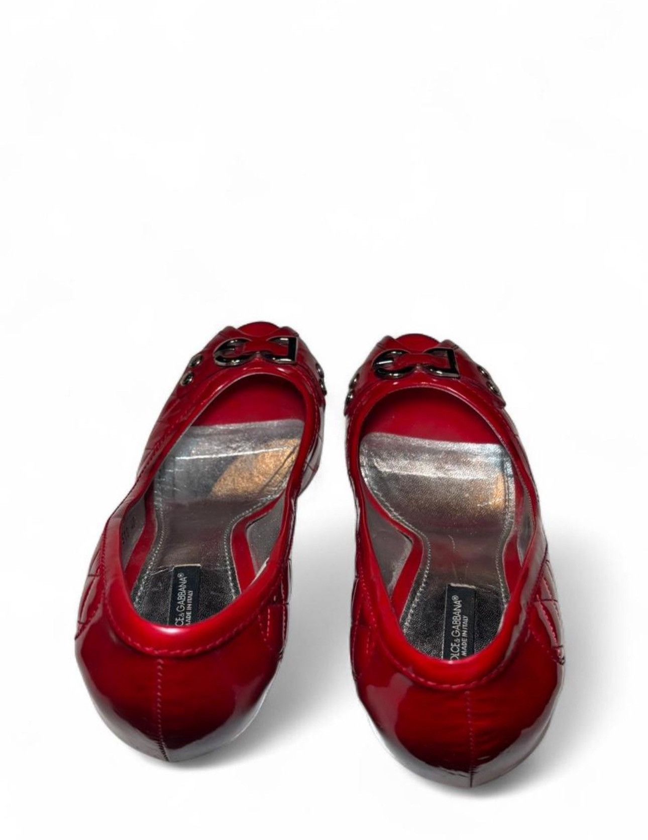 Dolce & Gabbana Red Vintage Patent Leather Dolce & Gabbana Heels Size US 9 / IT 39 - 2 Thumbnail