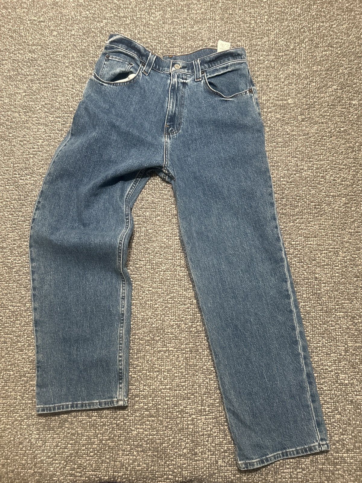 Designer × Vintage Washed Blue Baggy Denim Size US 31 - 2 Thumbnail