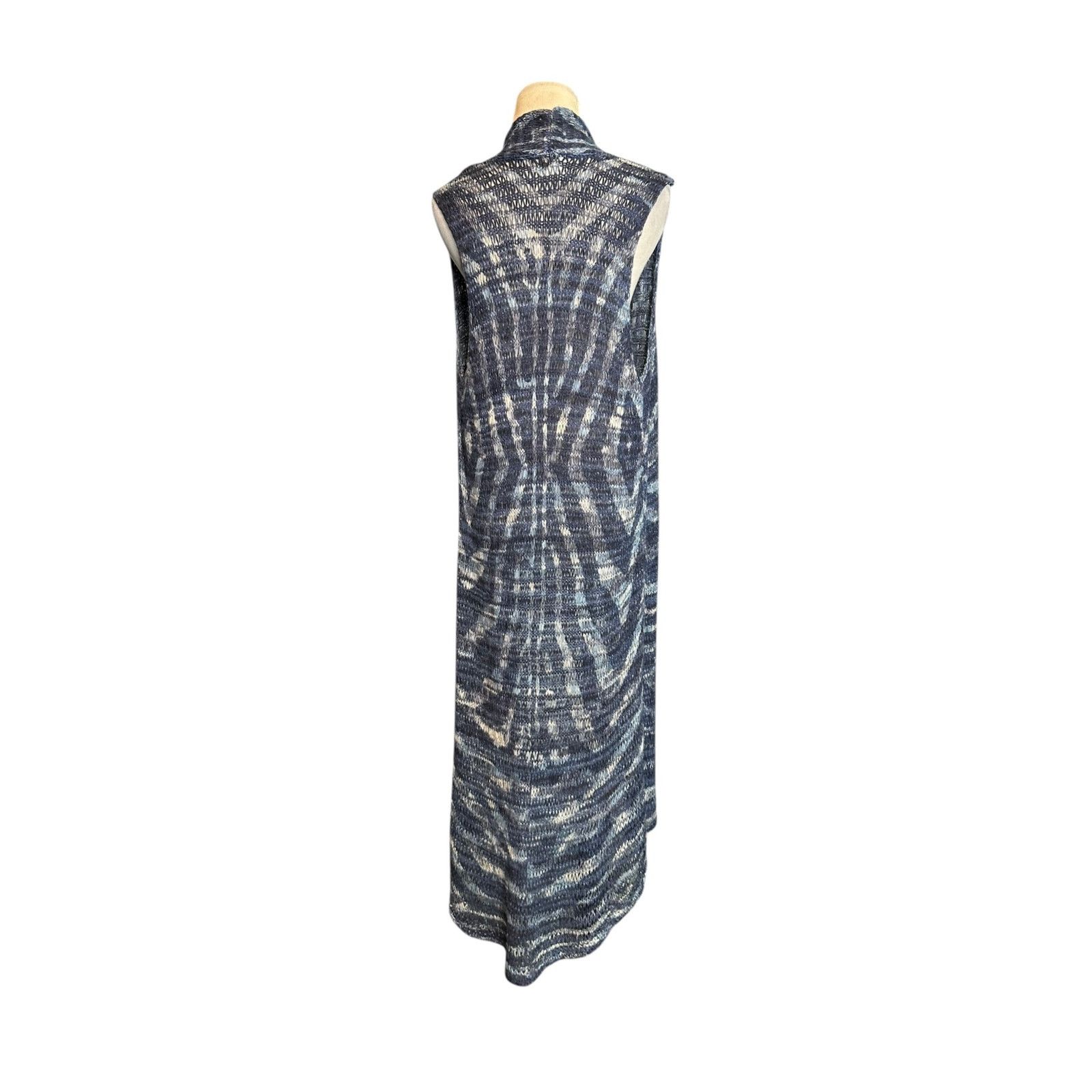 Chicos Chicos blue sleeveless long vest kimono cardigan size 1 - M Size M / US 6-8 / IT 42-44 - 12 Thumbnail