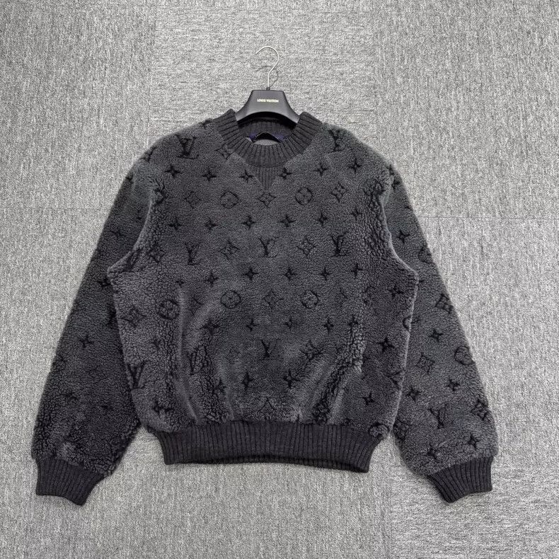 Louis Vuitton louis vuitton black fleece knit sweater-dmc Size US M / EU 48-50 / 2 - 1 Thumbnail