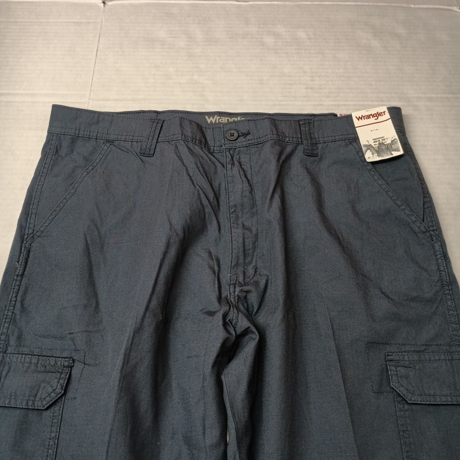 Wrangler Wrangler Cargo Pant Men 40x30 Blue Rip Stop Relaxed Fit Tech Size US 40 / EU 56 - 4 Thumbnail