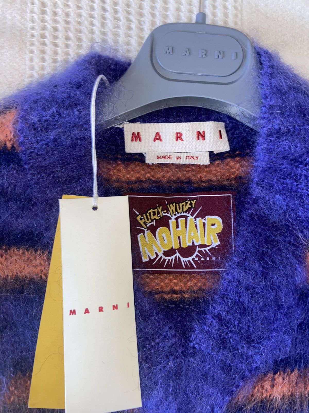 Marni Marni Fuzzy Wuzzy Mohair gilet purple/orange Size US M / EU 48-50 / 2 - 5 Thumbnail