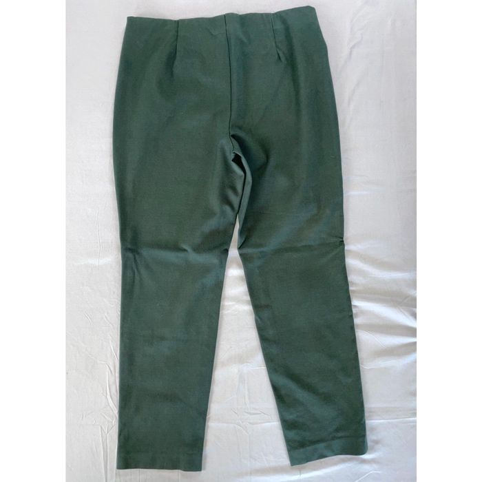 Vintage J Jill Slim Leg Ponte Knit Pull On Pants, Leggings. Green