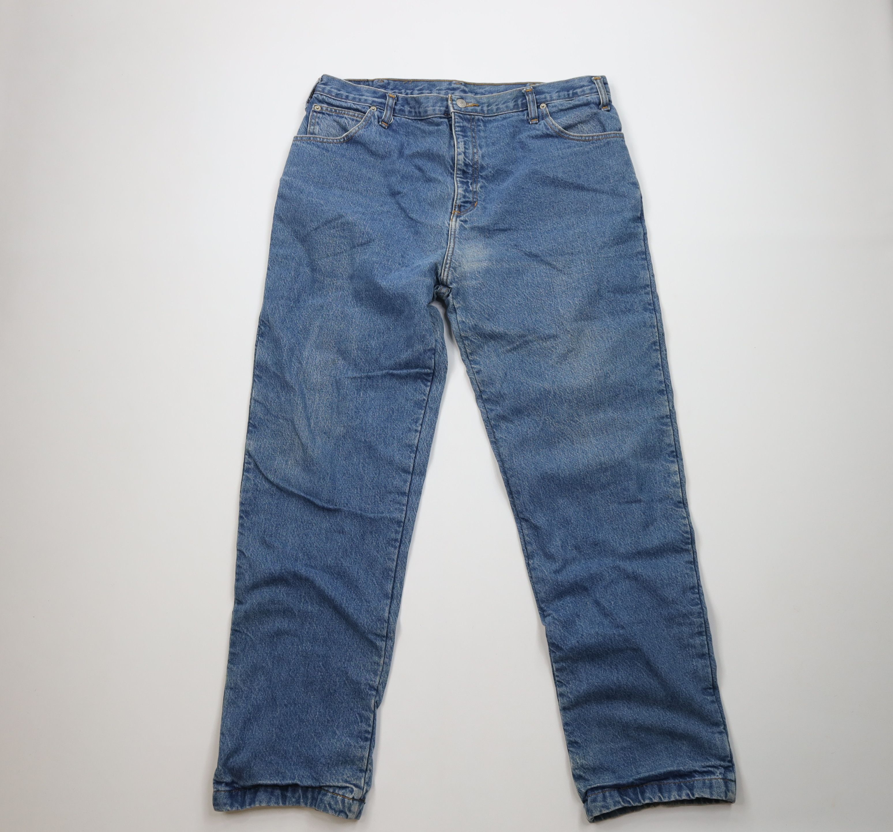 Vintage Vintage 90s Streetwear Wide Leg Denim Jeans Blue Cotton Size US 38 / EU 54 - 2 Thumbnail