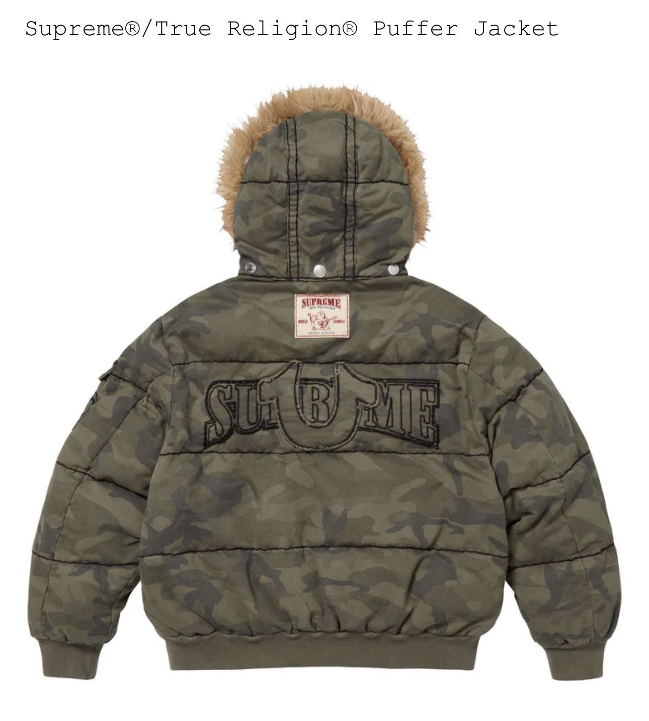 Supreme × True Religion Supreme®/True Religion® Puffer Jacket Size US L / EU 52-54 / 3 - 4 Thumbnail