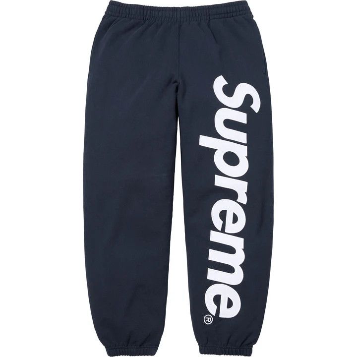 Supreme Satin Applique Sweatpant (MEDIUM) Size US 32 / EU 48 - 1 Thumbnail