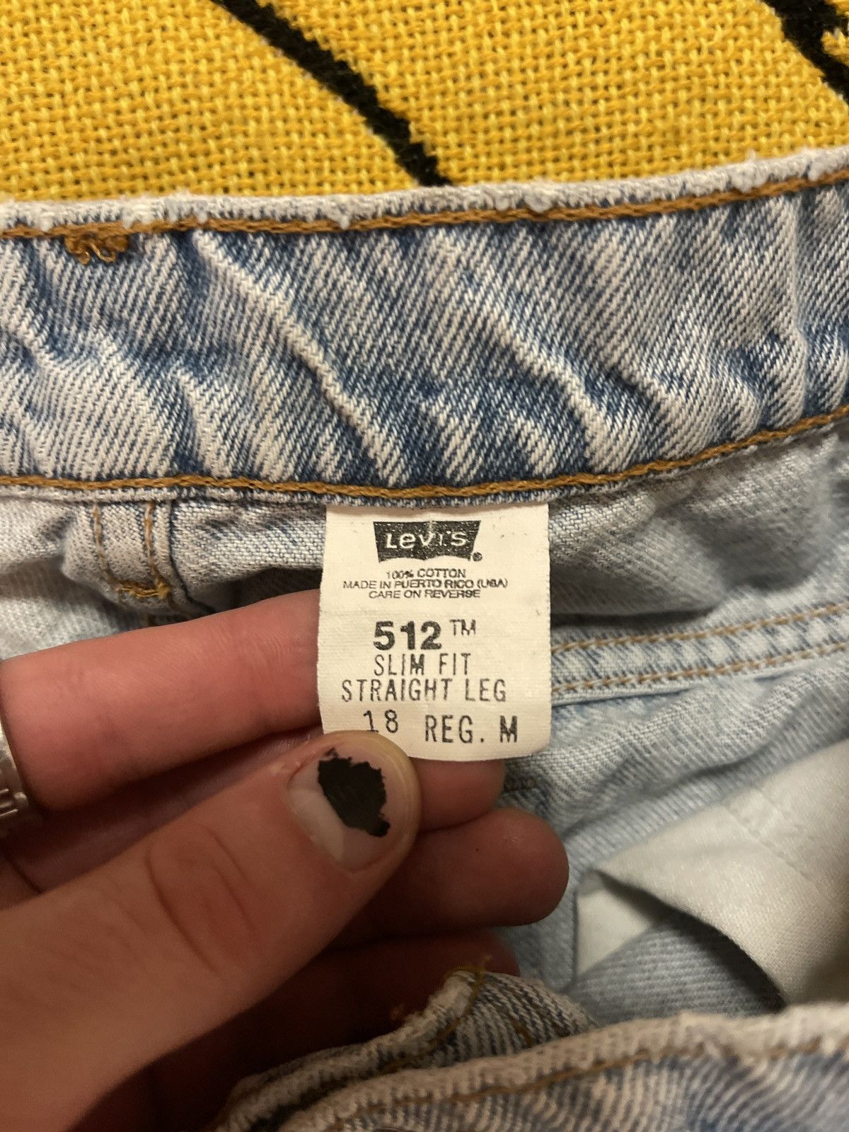 Levi's Vintage 90s Levis 512 Made In USA Jeans Size US 34 / EU 50 - 3 Thumbnail