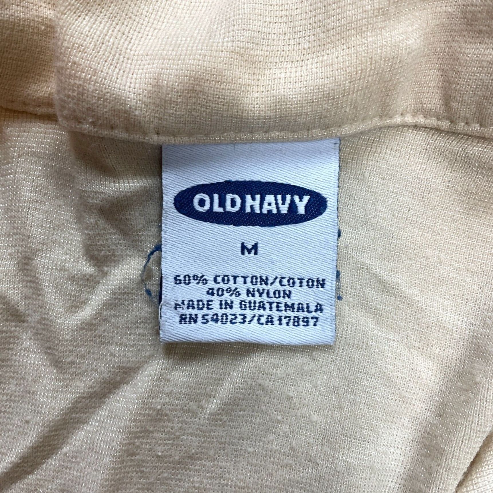 Old Navy Old Navy Polo Shirt Juniors M Beige Long Sleeve Polo Casual Shirt Womens Beige Polo Shirt Beige/Blue Details Size M / US 6-8 / IT 42-44 - 4 Thumbnail