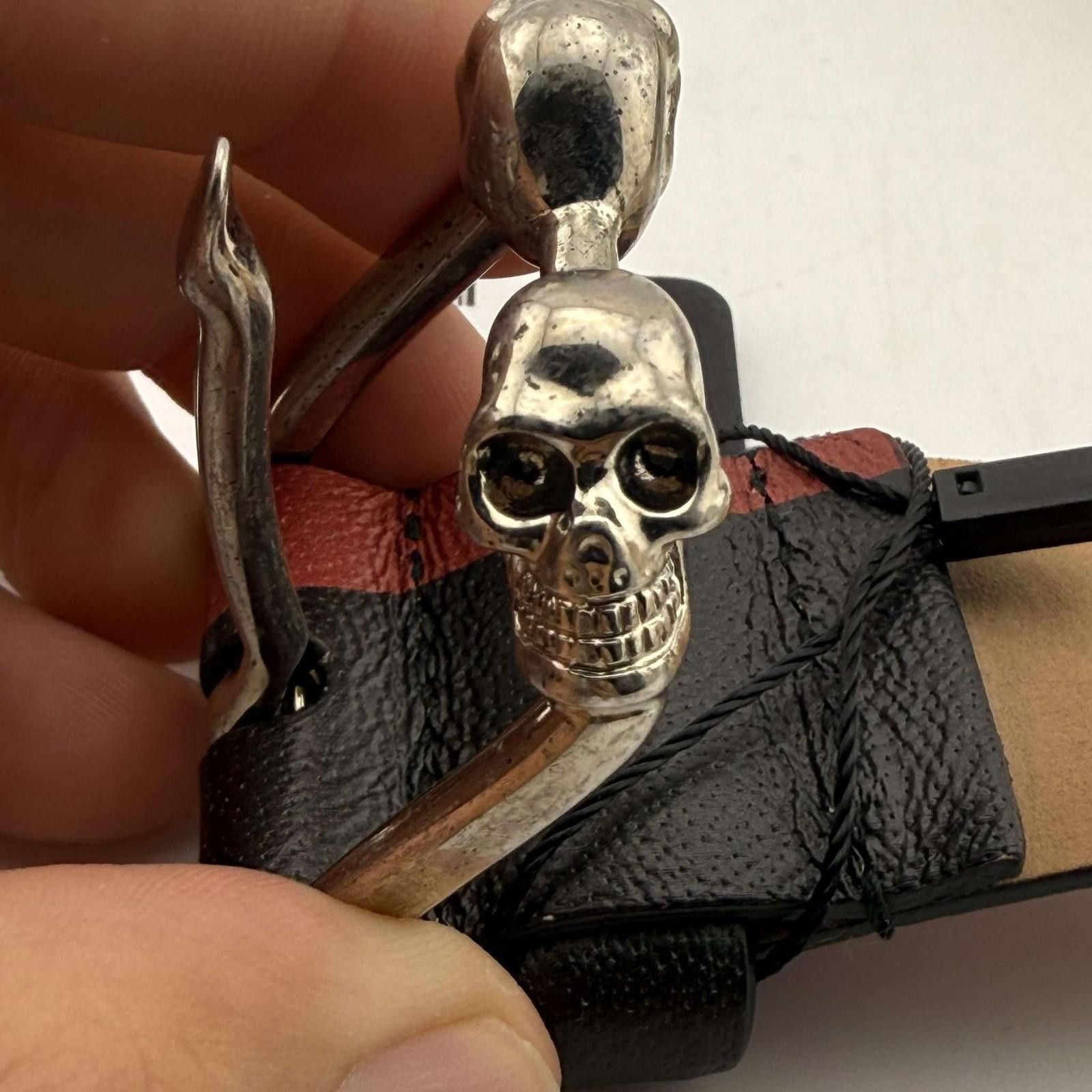 Alexander McQueen Skull Motif Red Belt 115 Used