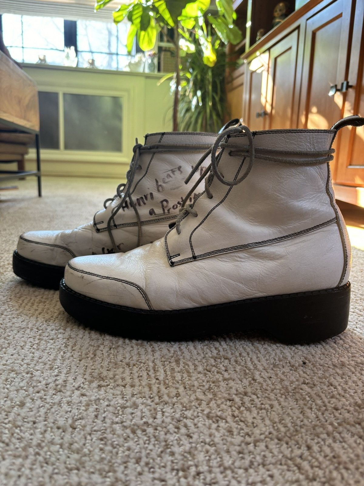 Enfants Riches Deprimes “CREEPER BOTTES EN CUIR (WITH TEXT)” Runway Boots Size US 11 / EU 44 - 18 Thumbnail