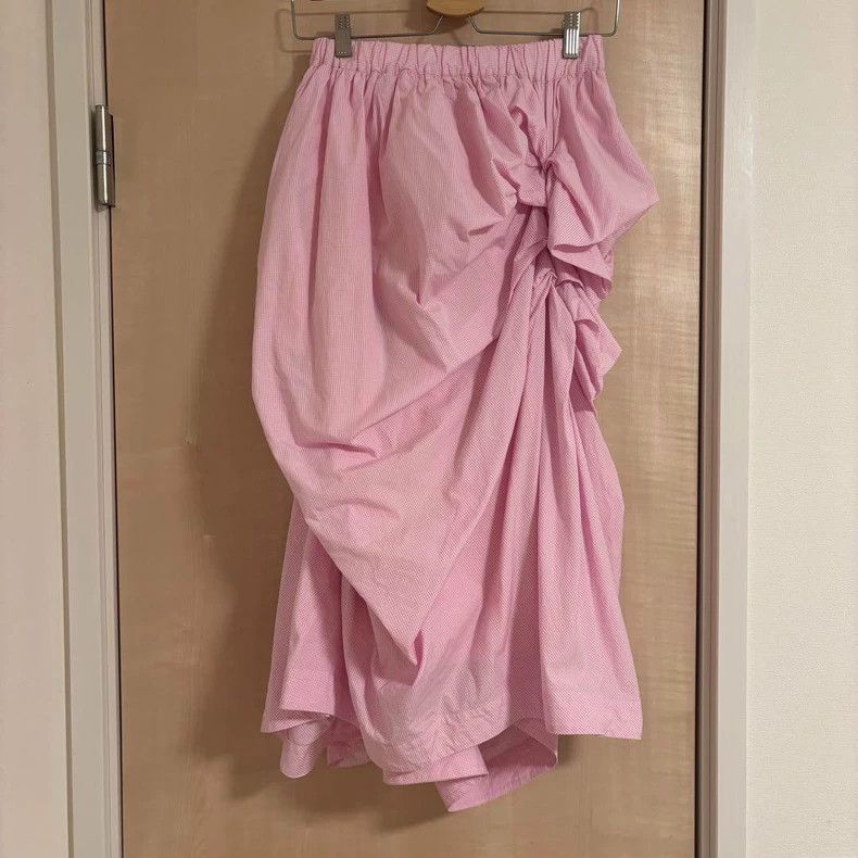 Comme des Garcons Comme des Garcons size XS Pink retro plaid overskirt Size 23" - 1 Thumbnail