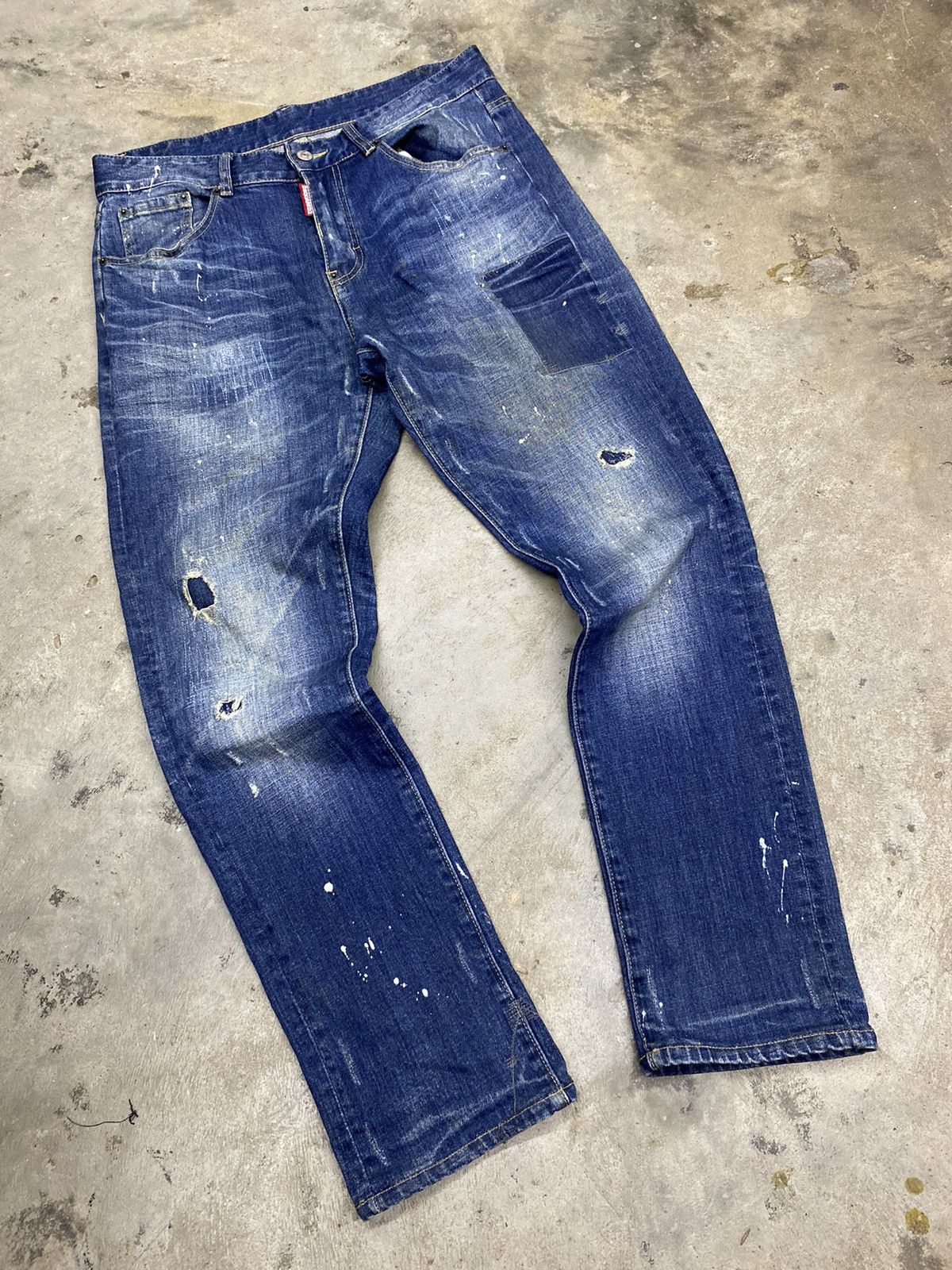 Dsquared2 × If Six Was Nine splater jeans pant dsquared distressed patchwork Size US 31 - 2 Thumbnail