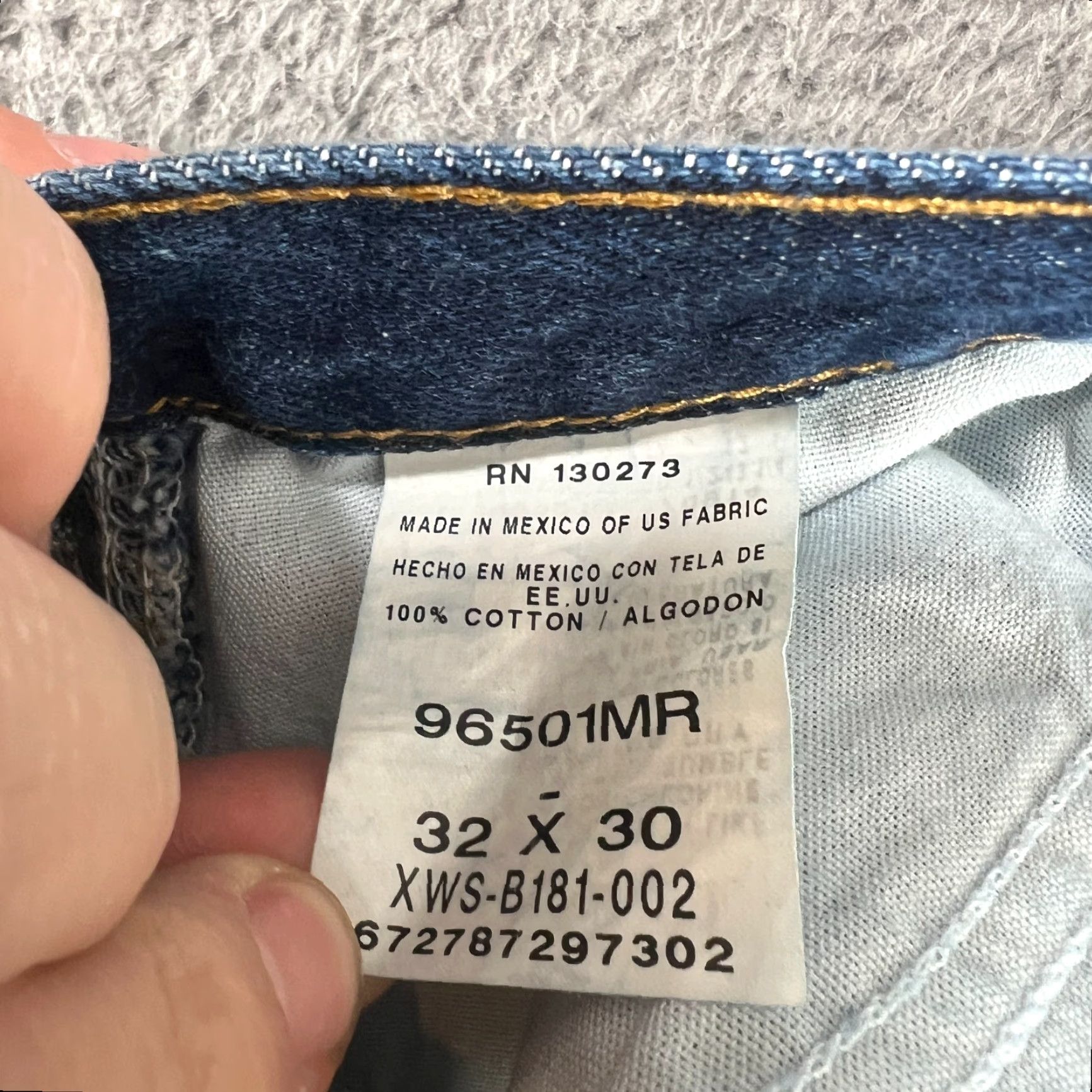 Wrangler Wrangler Jeans Mens 32x30 Regular Fit Straight Leg Blue Denim Workwear Rodeo Wrangler 96501MR Pants N/A Size US 32 / EU 48 - 6 Thumbnail
