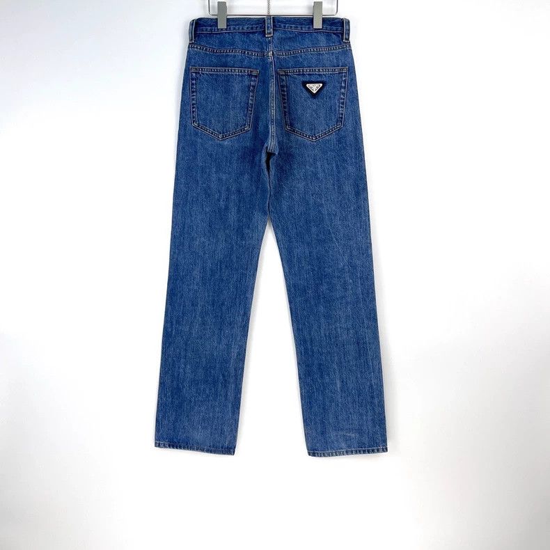 Prada Prada Blue metal triangle jeans 2502-Nextarrow Size US 30 / EU 46 - 4 Thumbnail