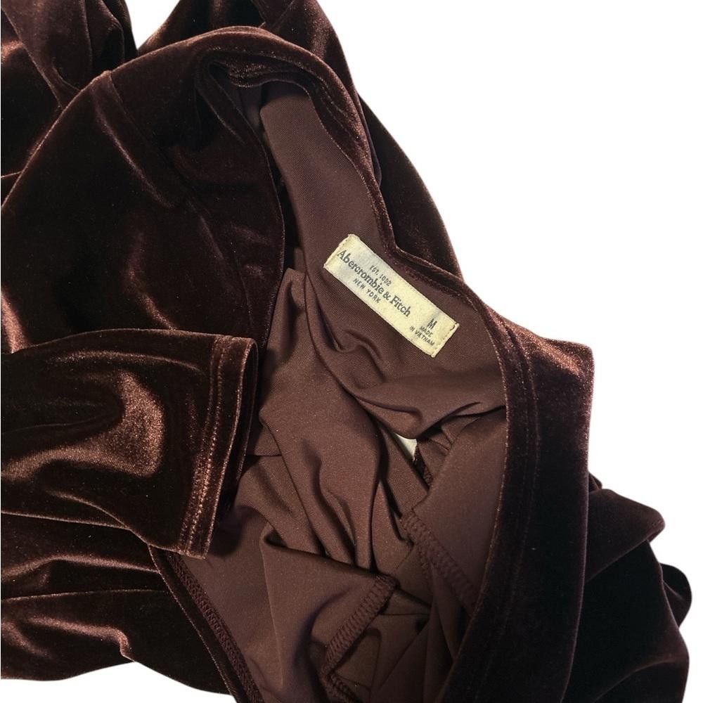Abercrombie & Fitch Abercrombie & Fitch Brown Velvet Crop Top Size M / US 6-8 / IT 42-44 - 4 Thumbnail