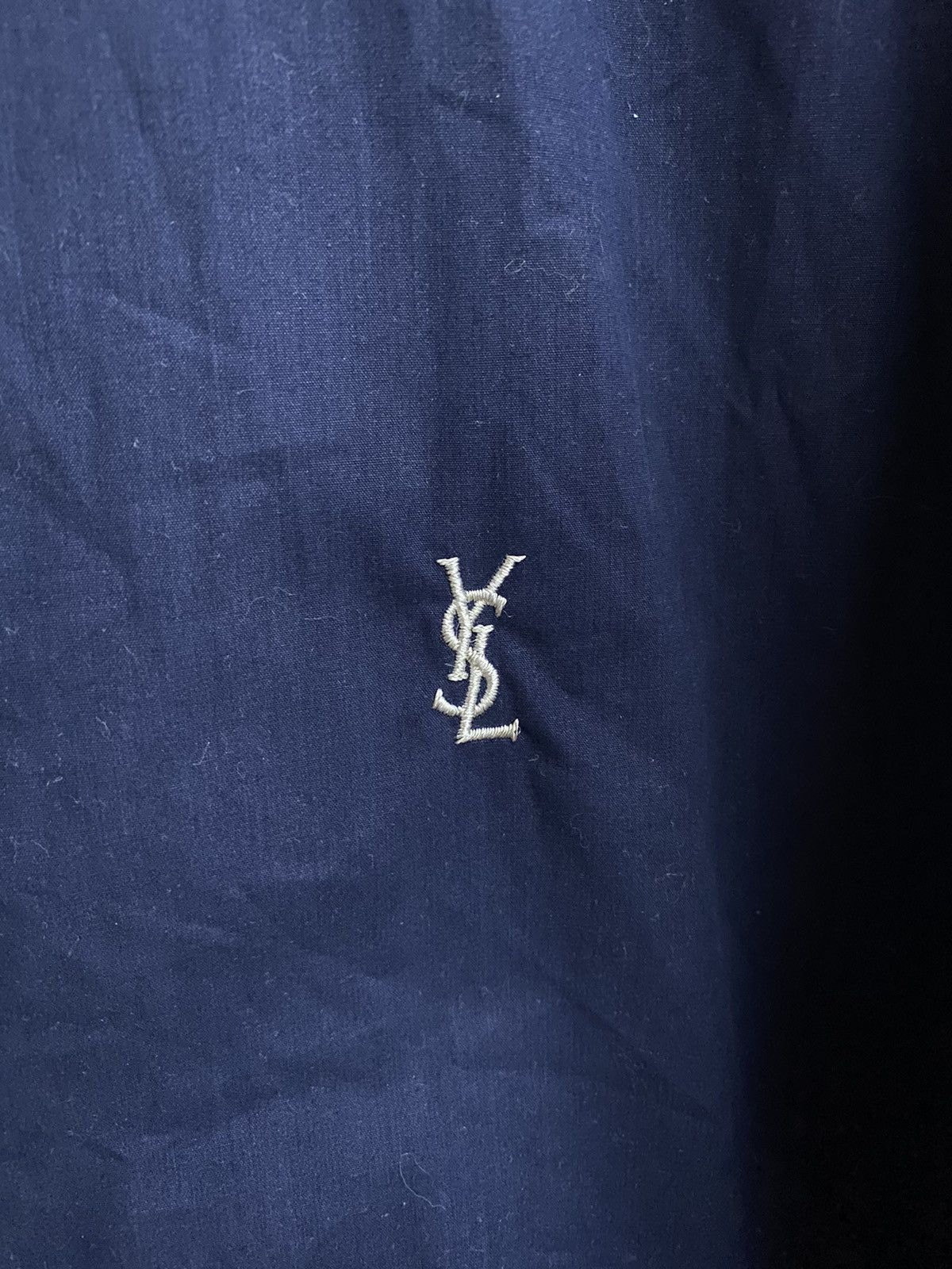 Yves Saint Laurent Warm YSL Jacket Navy Quilted Bomber Size US L / EU 52-54 / 3 - 4 Thumbnail