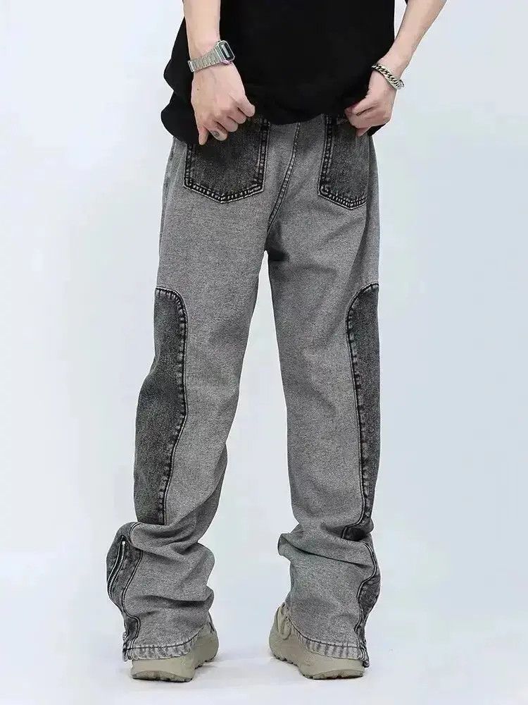 Japanese Brand Kanye Y2K Streetwear Washed Blue Baggy Stacked Jeans Size US 32 / EU 48 - 6 Thumbnail