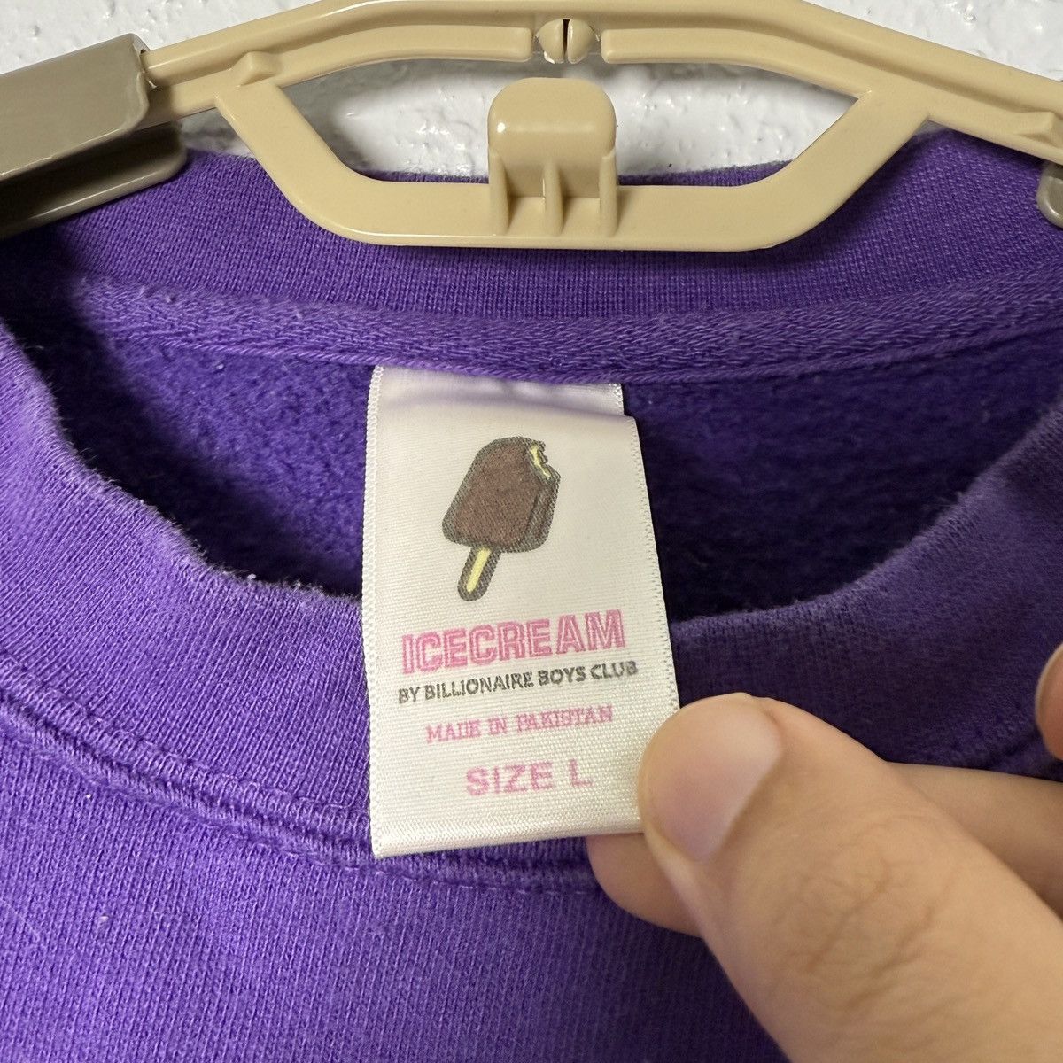 Icecream Billionaire Boys Club Icecream Checkered Sweatshirt Purple Size US L / EU 52-54 / 3 - 4 Thumbnail