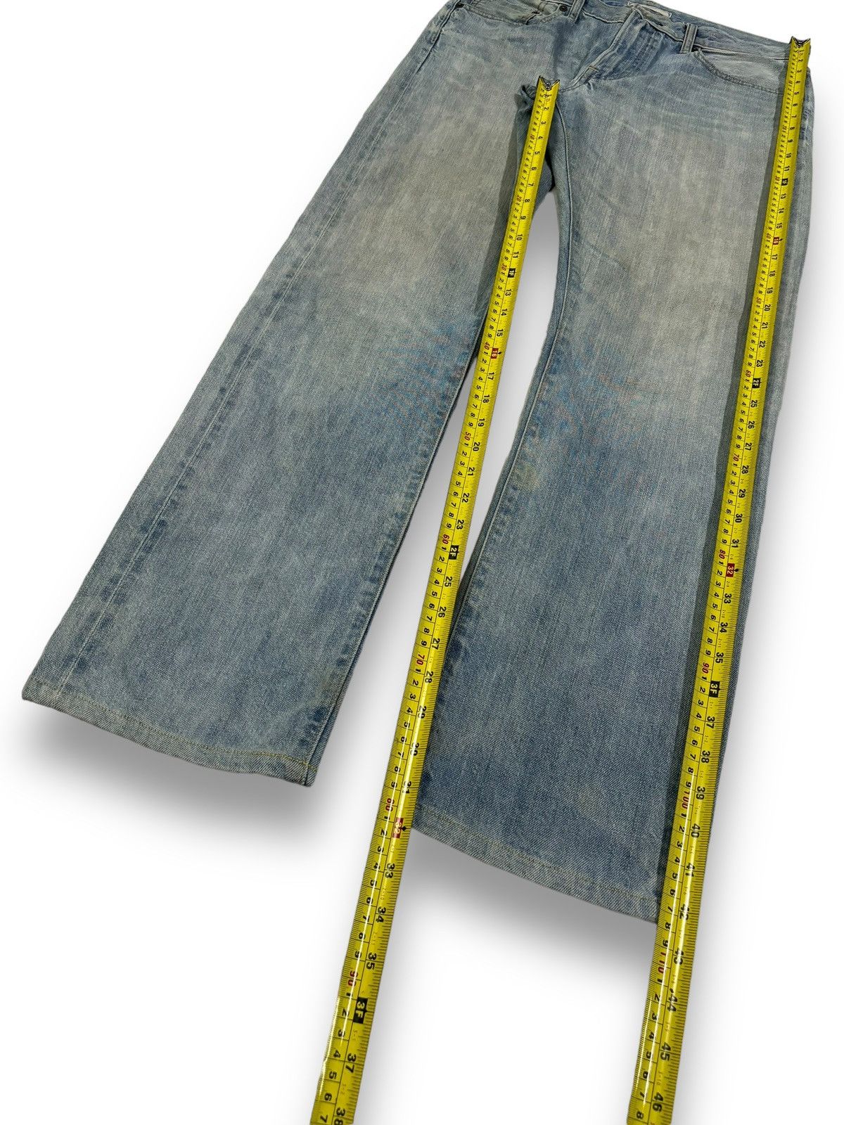 Undercover × Uniqlo Vintage Y2K Uniqlo UJ Selvedge Mud Washed Loose Jeans Size US 34 / EU 50 - 15 Thumbnail