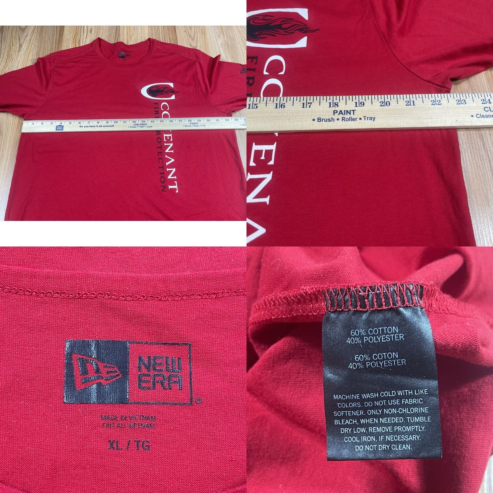 New Era New Era CrewNeck T-Shirt Mens XL Red Covenant Fire Protection Print Shirt XL Mens Red Covenant Fire Protection Print Size US XL / EU 56 / 4 - 8 Thumbnail