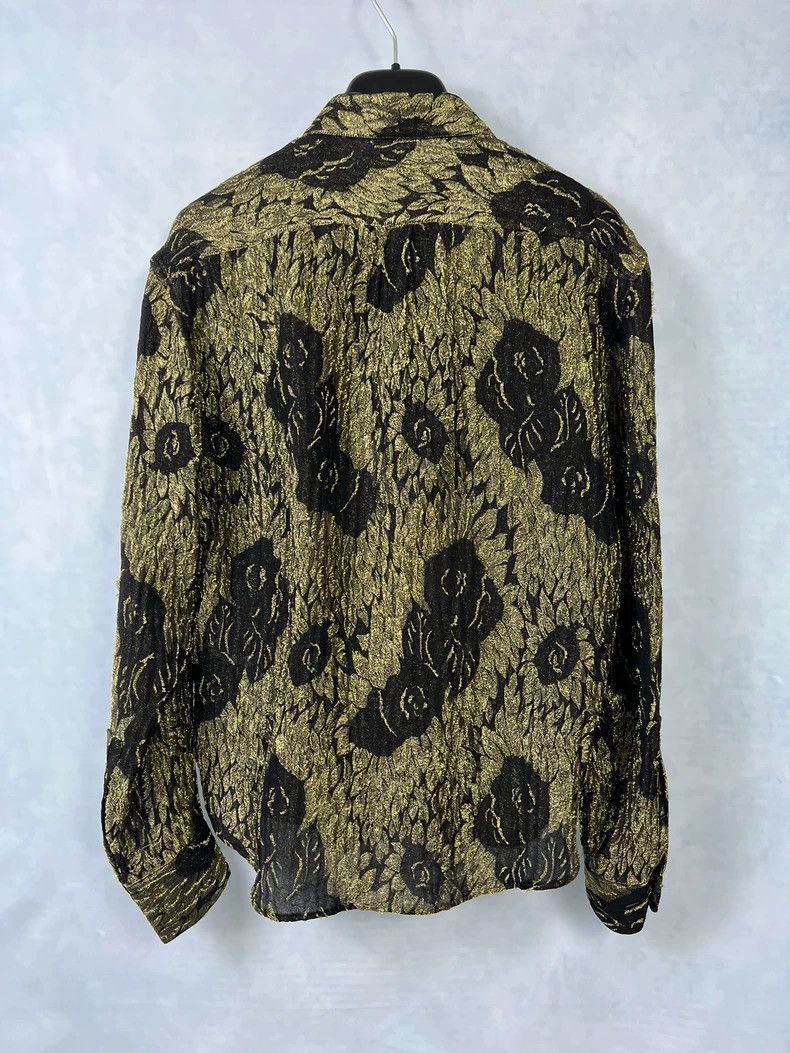 Saint Laurent Paris saint laurent paris18 FW Black Gold Sunflower Shirt 2503-Ne Size US M / EU 48-50 / 2 - 2 Thumbnail