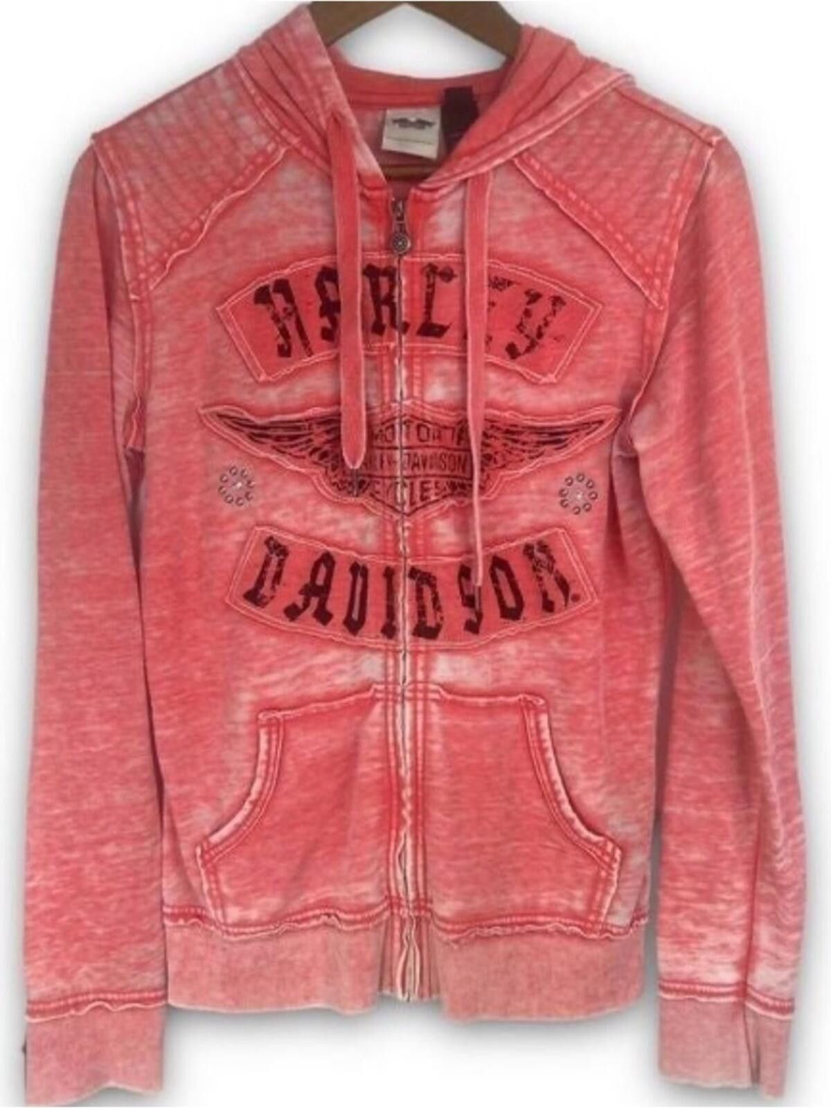 Harley Davidson Harley Davidson Winged Burnout Wash Full Zip Hoodie Size M / US 6-8 / IT 42-44 - 1 Thumbnail