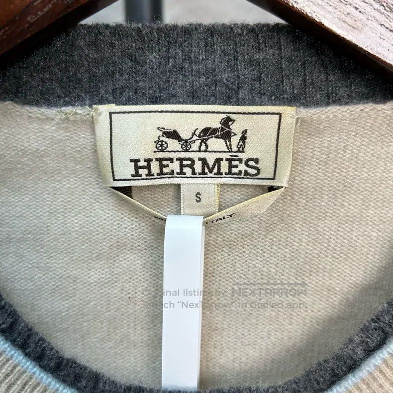 Hermes Hermes Cashmere Pullover Sweater, Size S, with Contrast Co Size S / US 4 / IT 40 - 3 Thumbnail