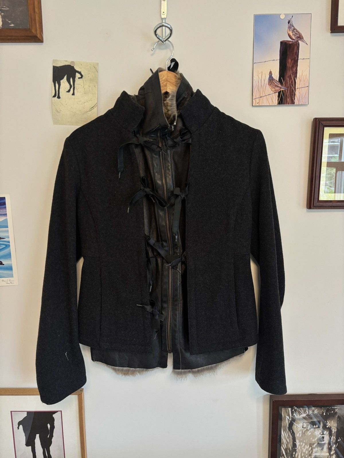 Dirk Bikkembergs Dirk Bikkembergs 2-piece Rabbit Fur Lined Jacket Size S / US 4 / IT 40 - 1 Thumbnail