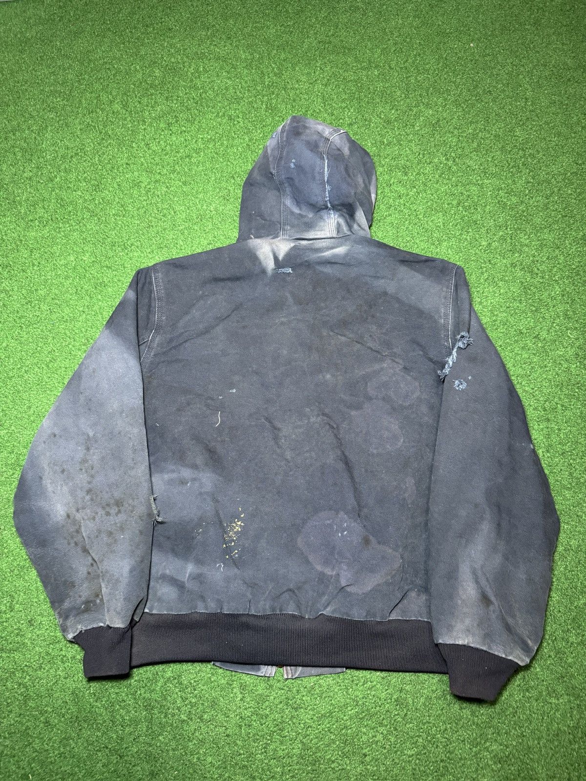 Carhartt Vtg 90s Carhartt J130 Distressed Faded Grunge Unique Jacket Size US L / EU 52-54 / 3 - 4 Thumbnail