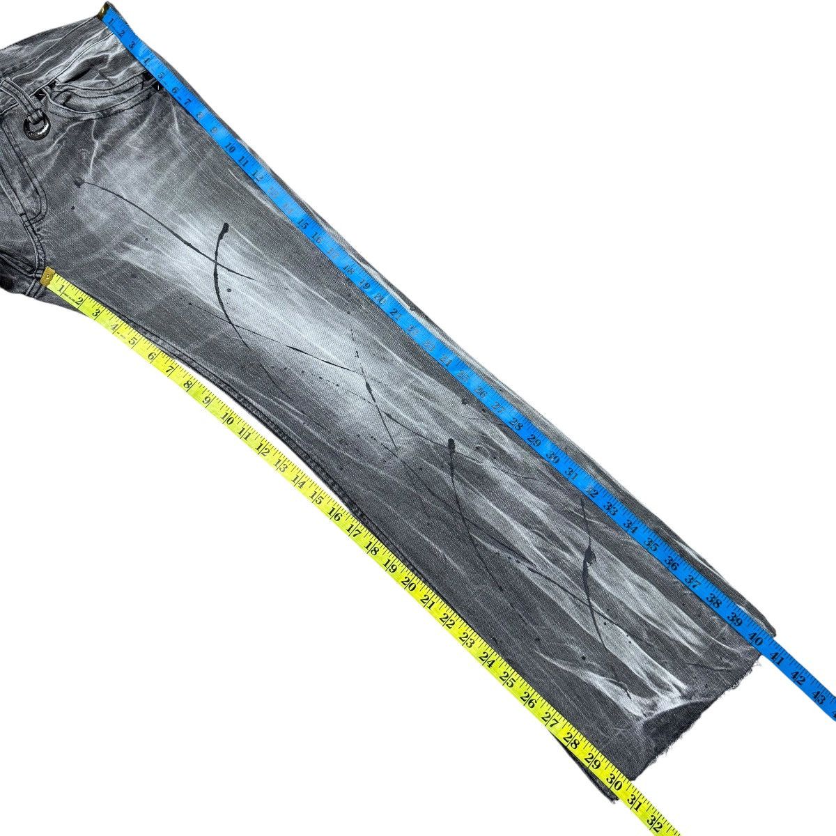 Japanese Brand Sorridere Embroidery Denim Flare Jeans Painter Size US 33 - 17 Thumbnail