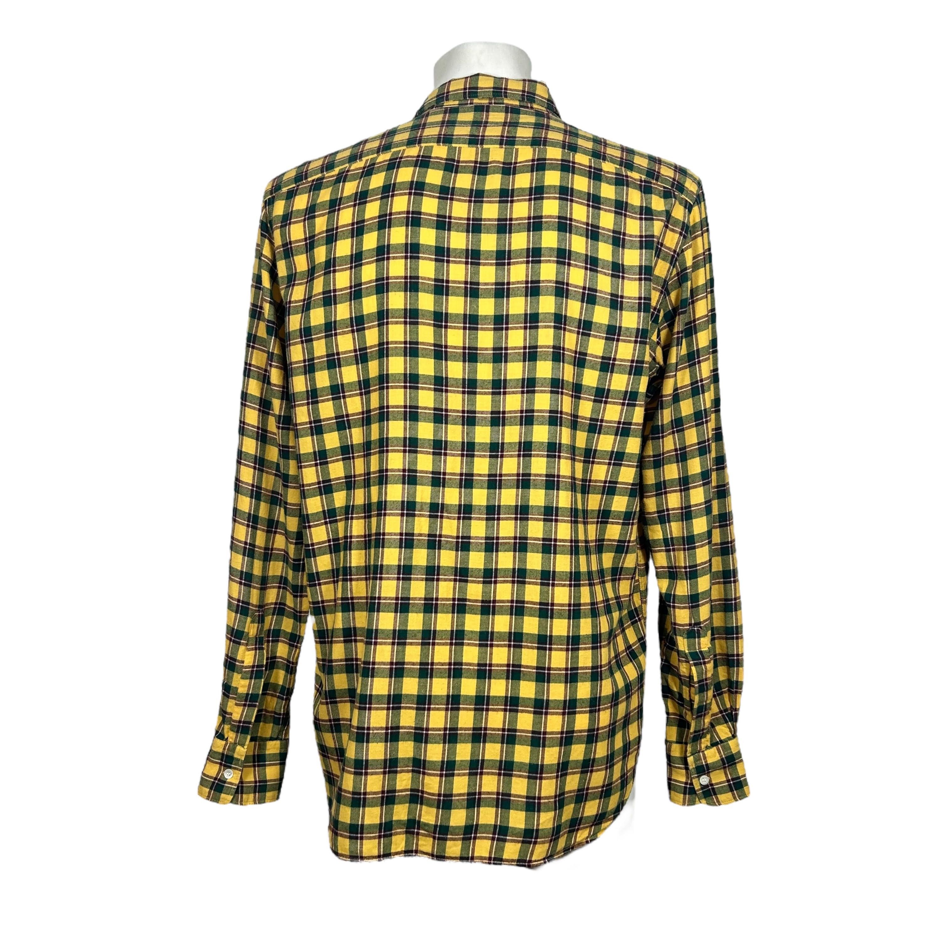 Aspesi Aspesi Yellow Flannel Shirt Lightweight L Size US L / EU 52-54 / 3 - 2 Thumbnail